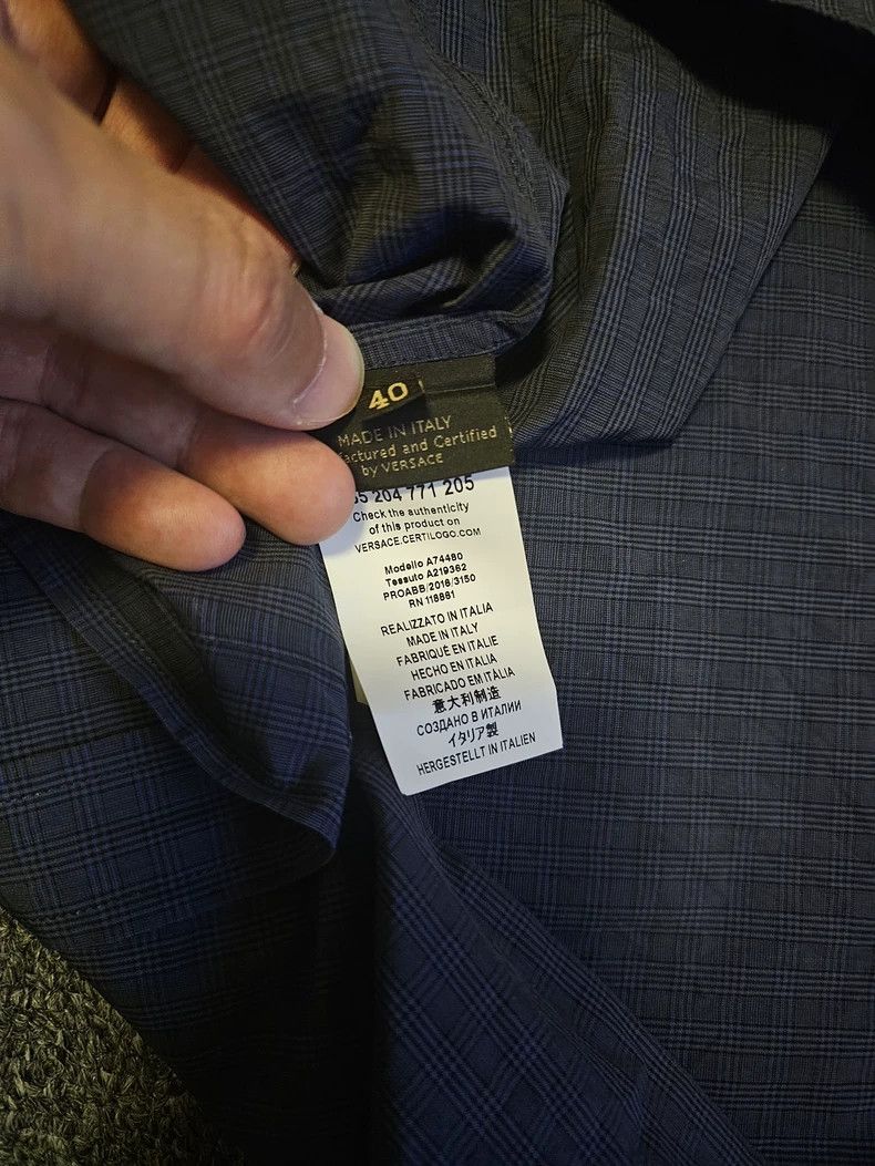 Versace Versace Two-Tone Long Sleeve Shirt-yf Size US L / EU 52-54 / 3 - 5 Thumbnail