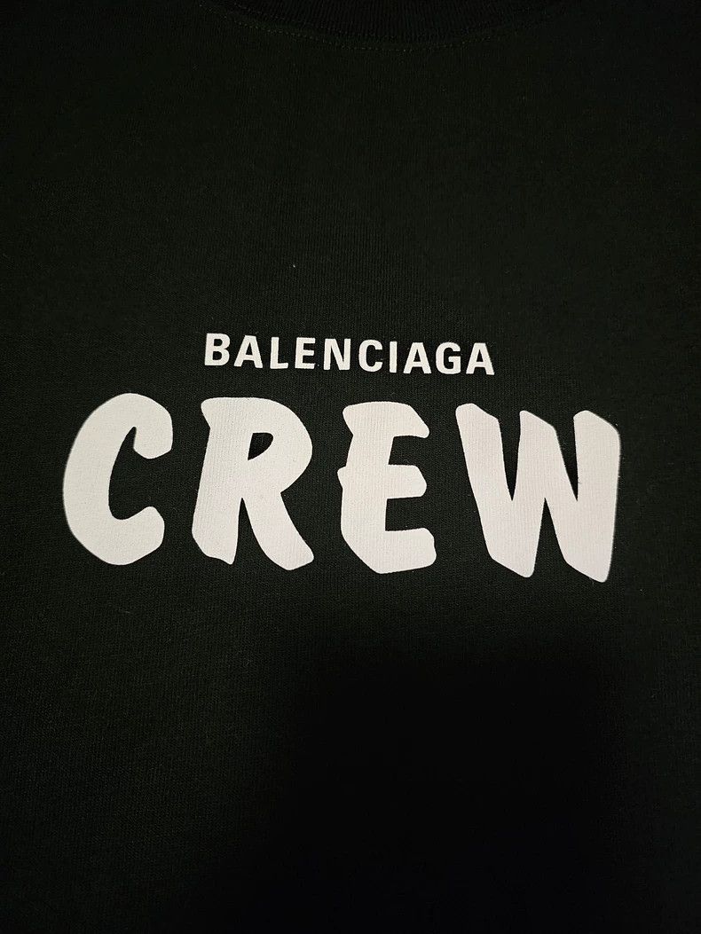 Balenciaga Balenciaga Oversize Crew Black Short Sleeve T-Shirt-yf Size US M / EU 48-50 / 2 - 2 Thumbnail