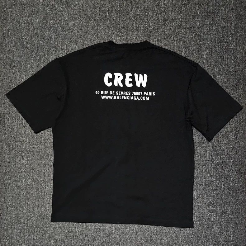 Balenciaga Balenciaga Oversize Crew Black Short Sleeve T-Shirt-yf Size US M / EU 48-50 / 2 - 4 Thumbnail