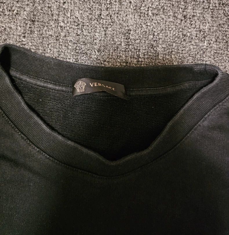 Versace Versace Men's Black Sweatshirt with Logo-yf Size US L / EU 52-54 / 3 - 3 Thumbnail