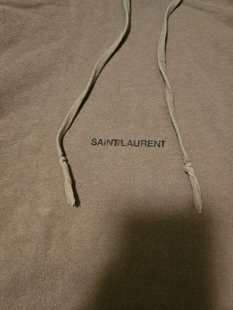 Saint Laurent Paris Saint Laurent Beige Hooded Sweatshirt-yf Size US S / EU 44-46 / 1 - 2 Thumbnail