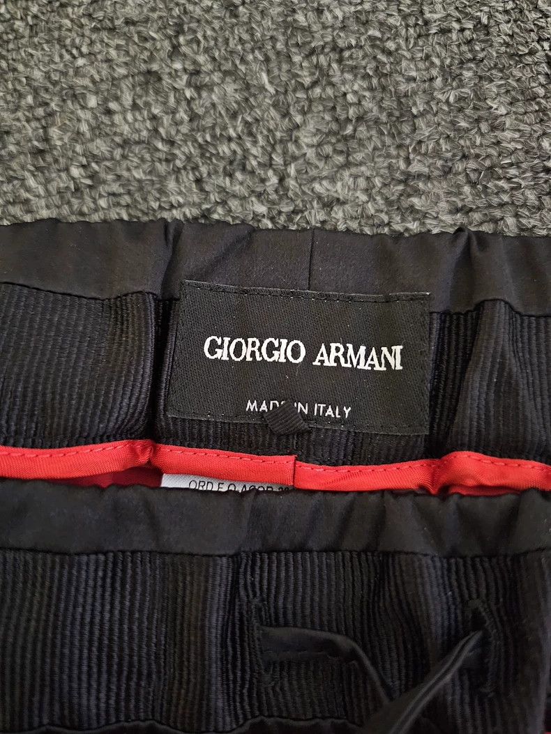 Vintage Giorgio Armani Women's Silk Track Pants-yf Size US 40 / EU 56 - 3 Thumbnail