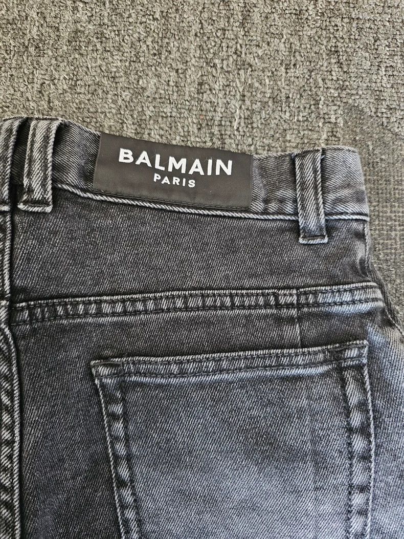 Balmain Balmain Men's Moto Style Denim Jeans-yf Size US 29 - 5 Thumbnail