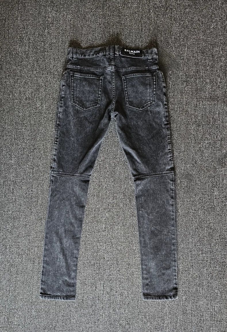 Balmain Balmain Men's Moto Style Denim Jeans-yf Size US 29 - 4 Thumbnail