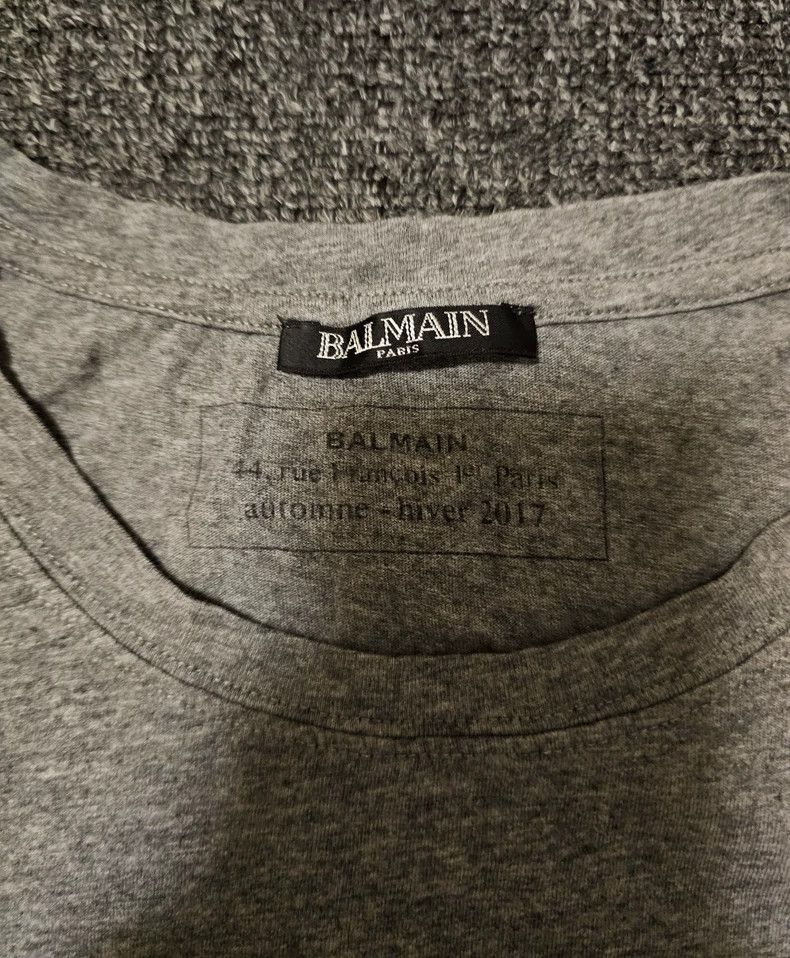 Balmain Balmain Paris Logo Short Sleeve T-Shirt-yf Size US L / EU 52-54 / 3 - 3 Thumbnail
