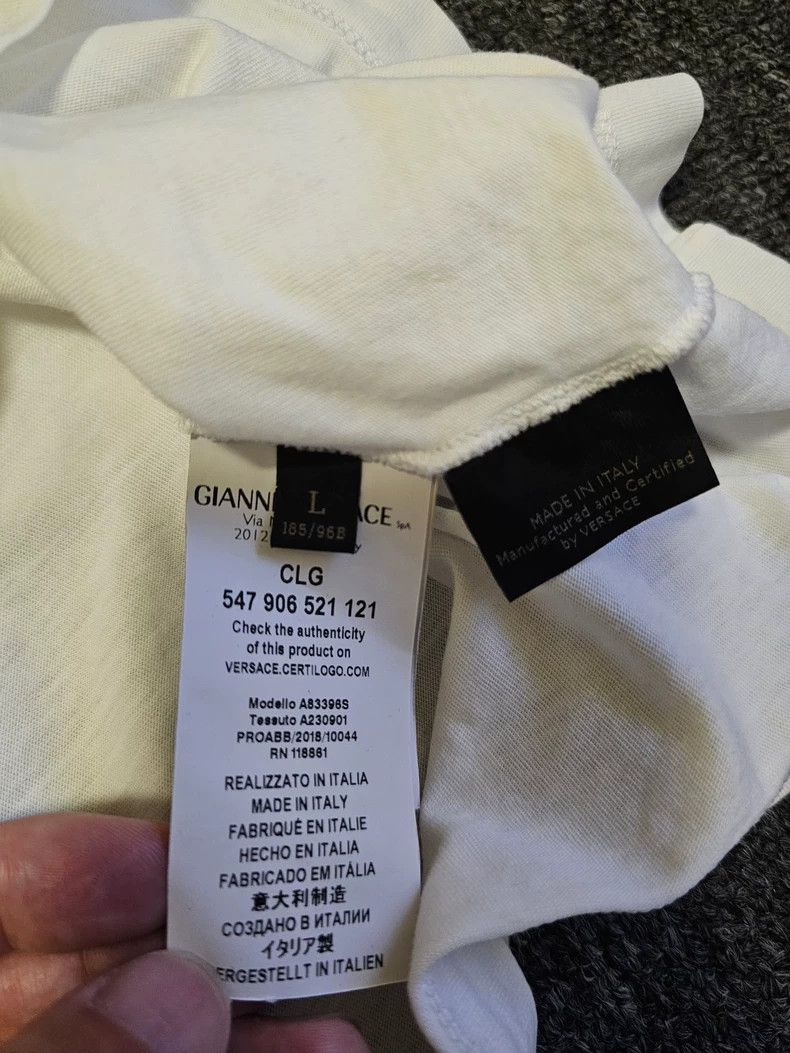 Versace Versace White Short Sleeve T-Shirt-yf Size US L / EU 52-54 / 3 - 6 Thumbnail