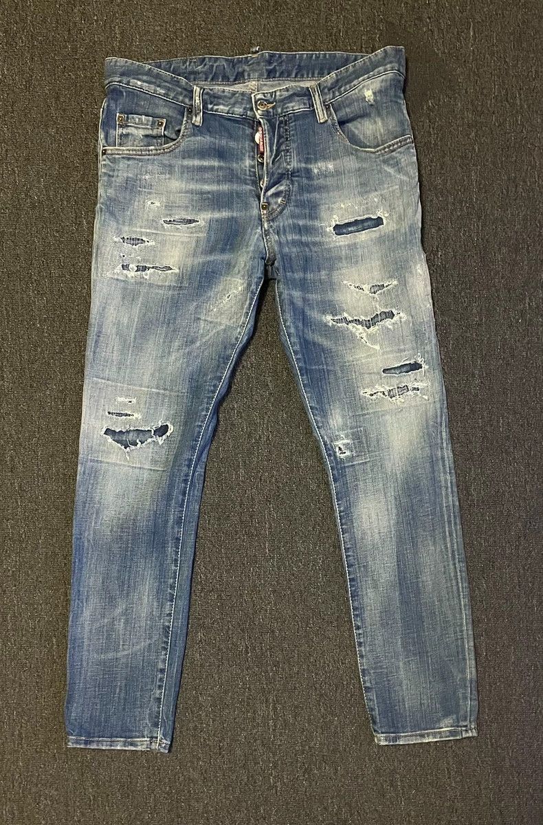Dsquared2 DSquared2 Distressed Denim Jeans 22 Style-yf Size US 33 - 3 Thumbnail