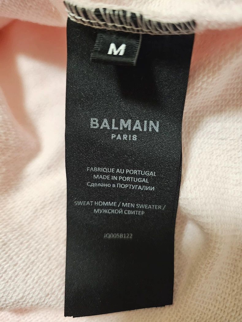 Balmain Balmain Paris Light Pink Sweatshirt-yf Size US M / EU 48-50 / 2 - 5 Thumbnail