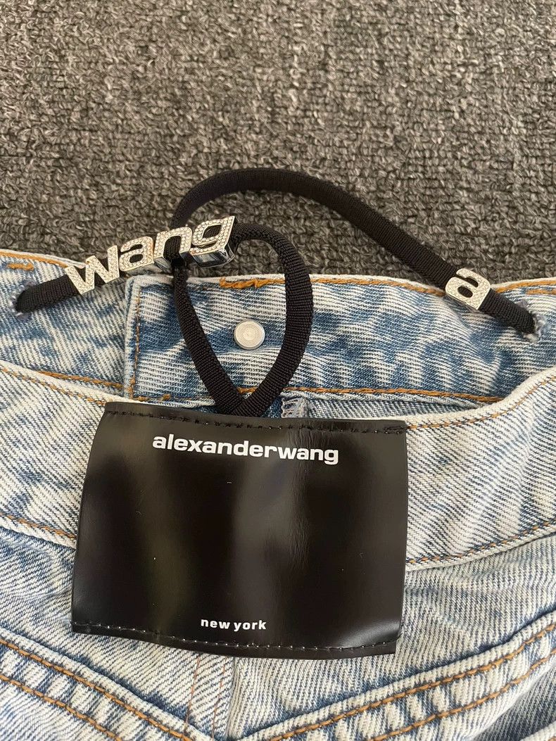 Alexander Wang Alexander Wang Denim Shorts with Rhinestones-yf Size US 27 - 3 Thumbnail