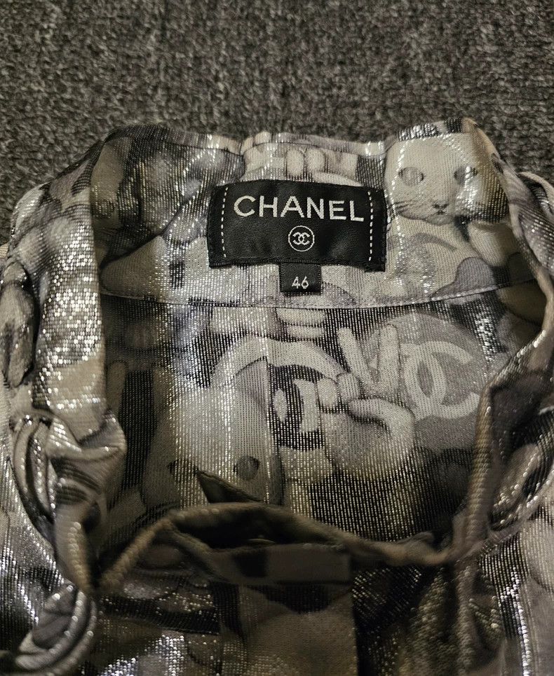 Chanel Chanel Cat Logo Silk Sleeveless Top-yf Size US M / EU 48-50 / 2 - 3 Thumbnail