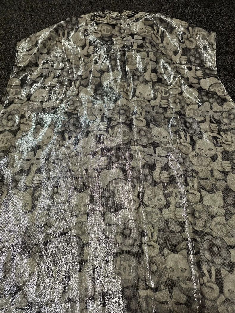 Chanel Chanel Cat Logo Silk Sleeveless Top-yf Size US M / EU 48-50 / 2 - 5 Thumbnail