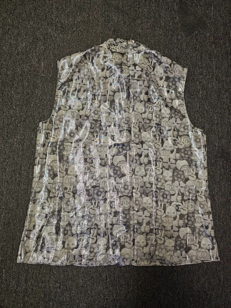 Chanel Chanel Cat Logo Silk Sleeveless Top-yf Size US M / EU 48-50 / 2 - 4 Thumbnail