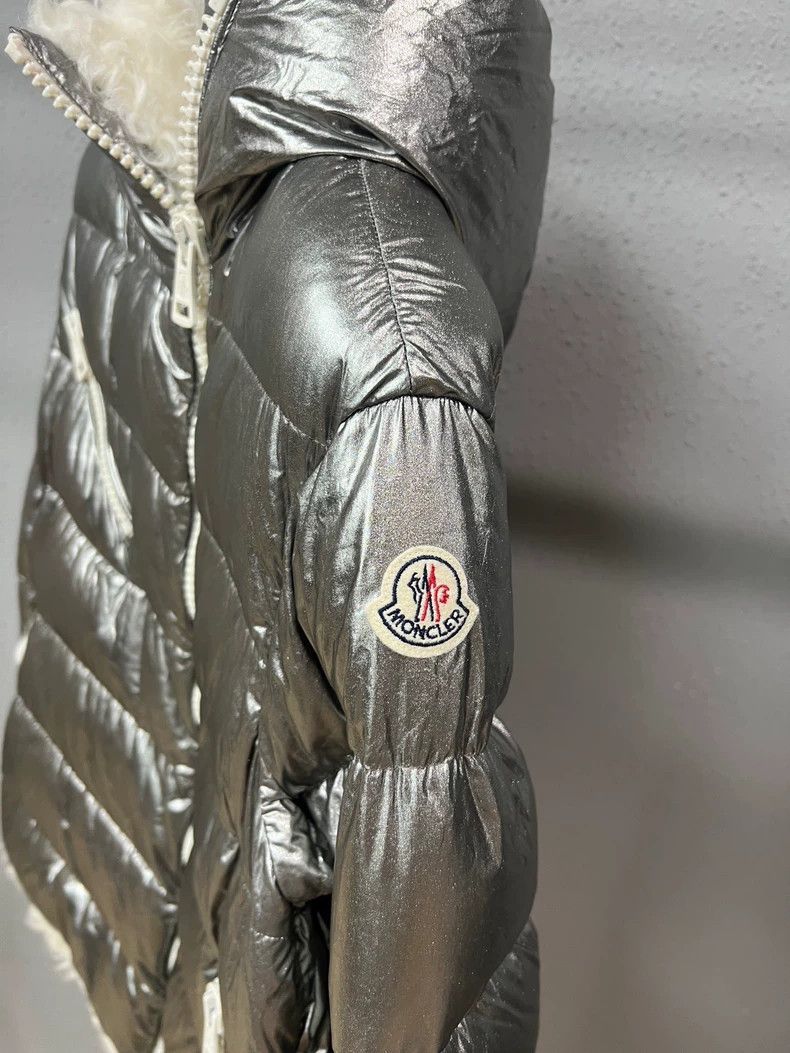 Moncler Moncler Silver Fur Trimmed Down Jacket-yf Size US M / EU 48-50 / 2 - 4 Thumbnail