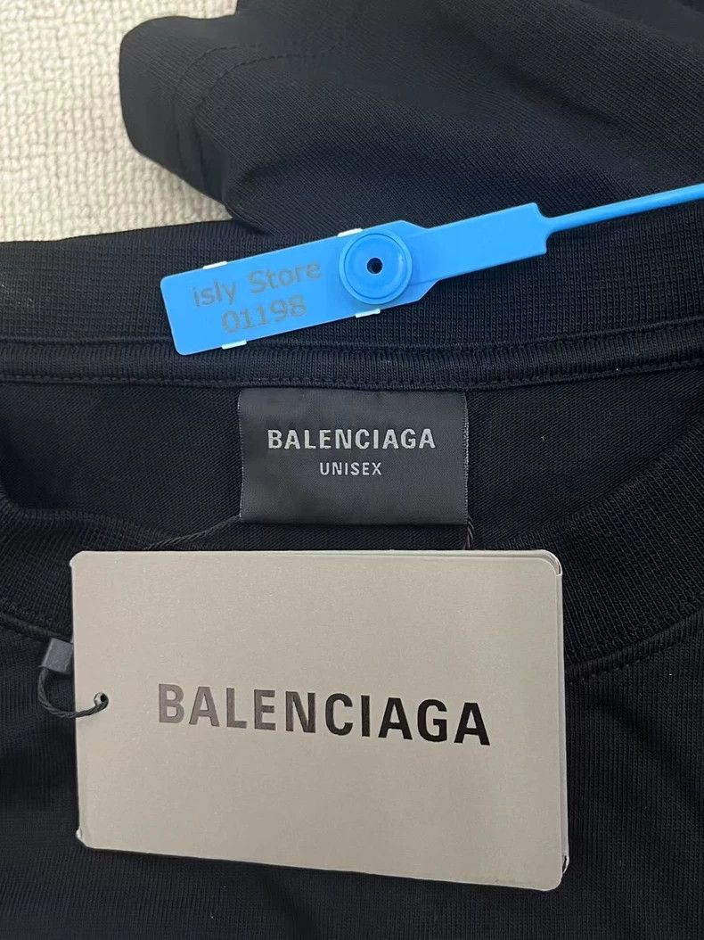 Balenciaga Balenciaga Men's Logo Print Short Sleeve T-shirt-yf Size US L / EU 52-54 / 3 - 5 Thumbnail