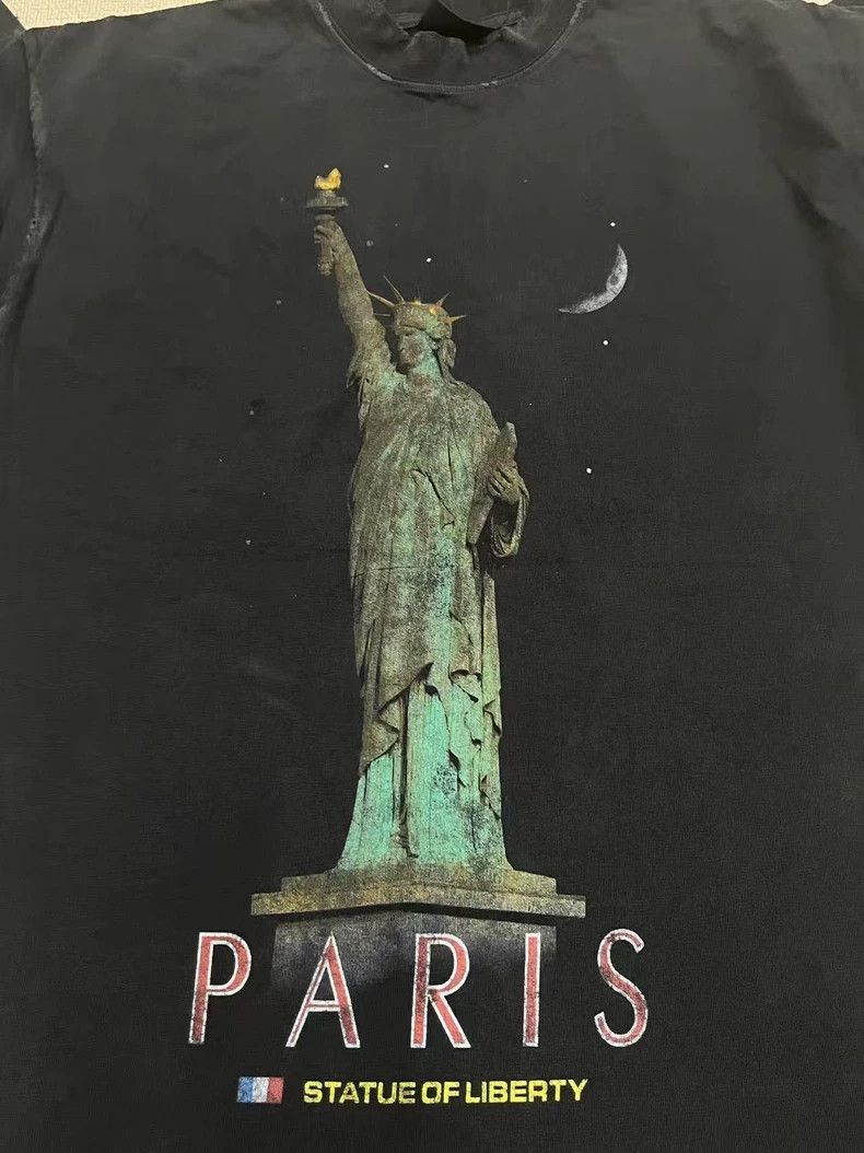 Balenciaga Balenciaga Paris Print Short Sleeve T-shirt-yf Size US XXS / EU 40 - 3 Thumbnail