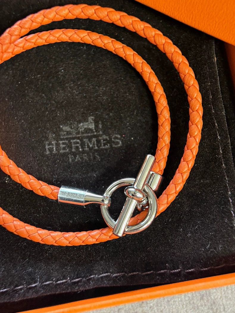 Hermes Hermes Double Loop Leather Bracelet-yf Size ONE SIZE - 2 Thumbnail