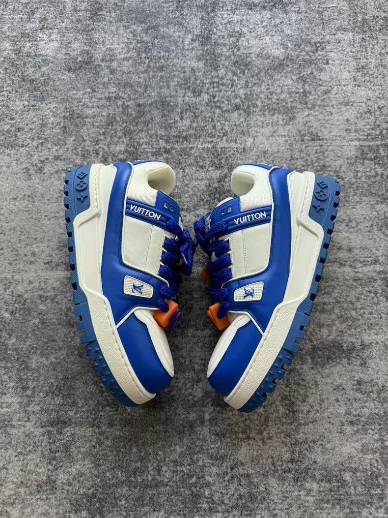 Louis Vuitton Louis Vuitton White Blue Trainer Sneakers-yf Size US 9 / EU 42 - 3 Thumbnail