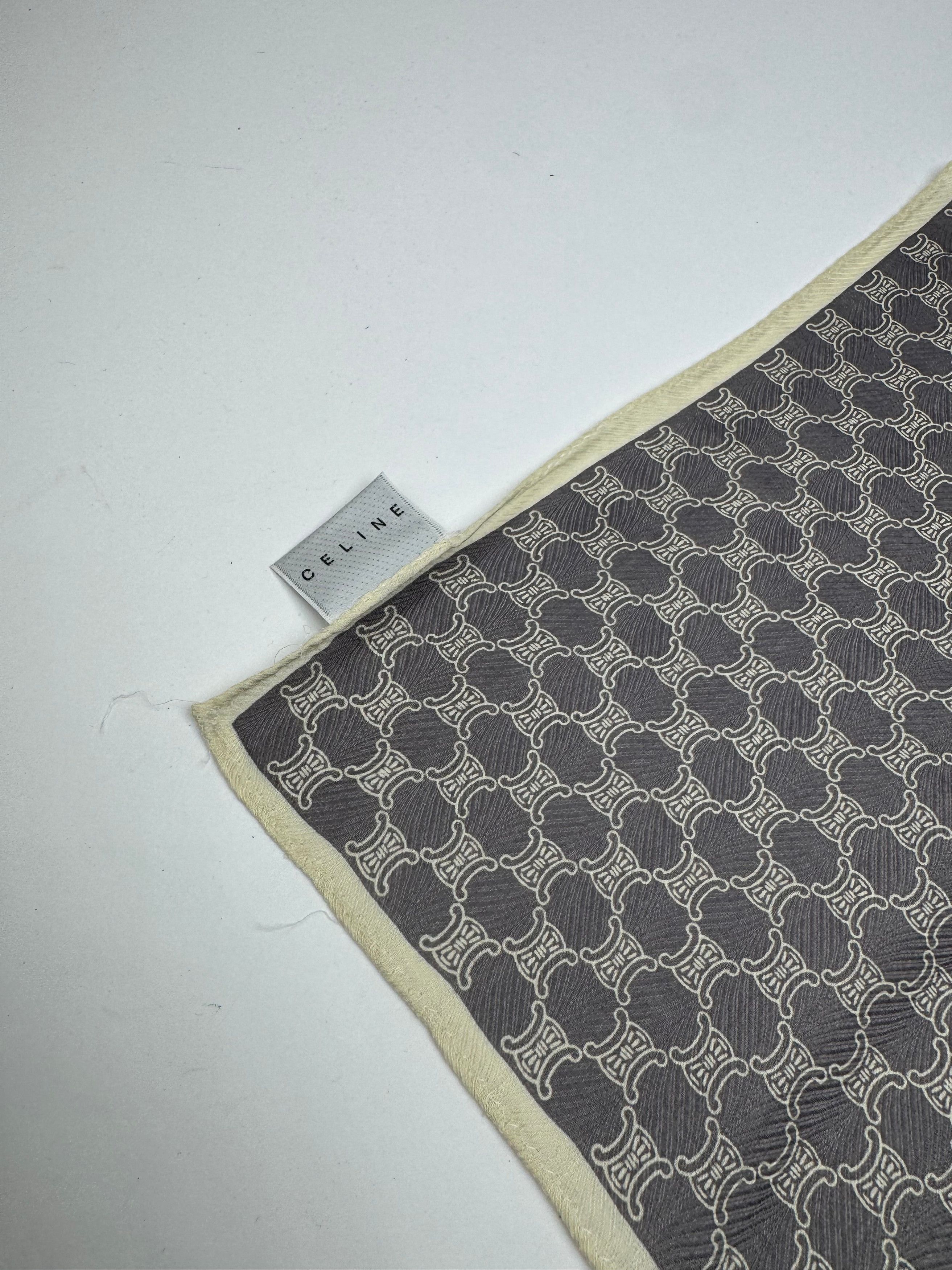 Celine Vintage Triomphe Scarf black white Size ONE SIZE - 5 Thumbnail