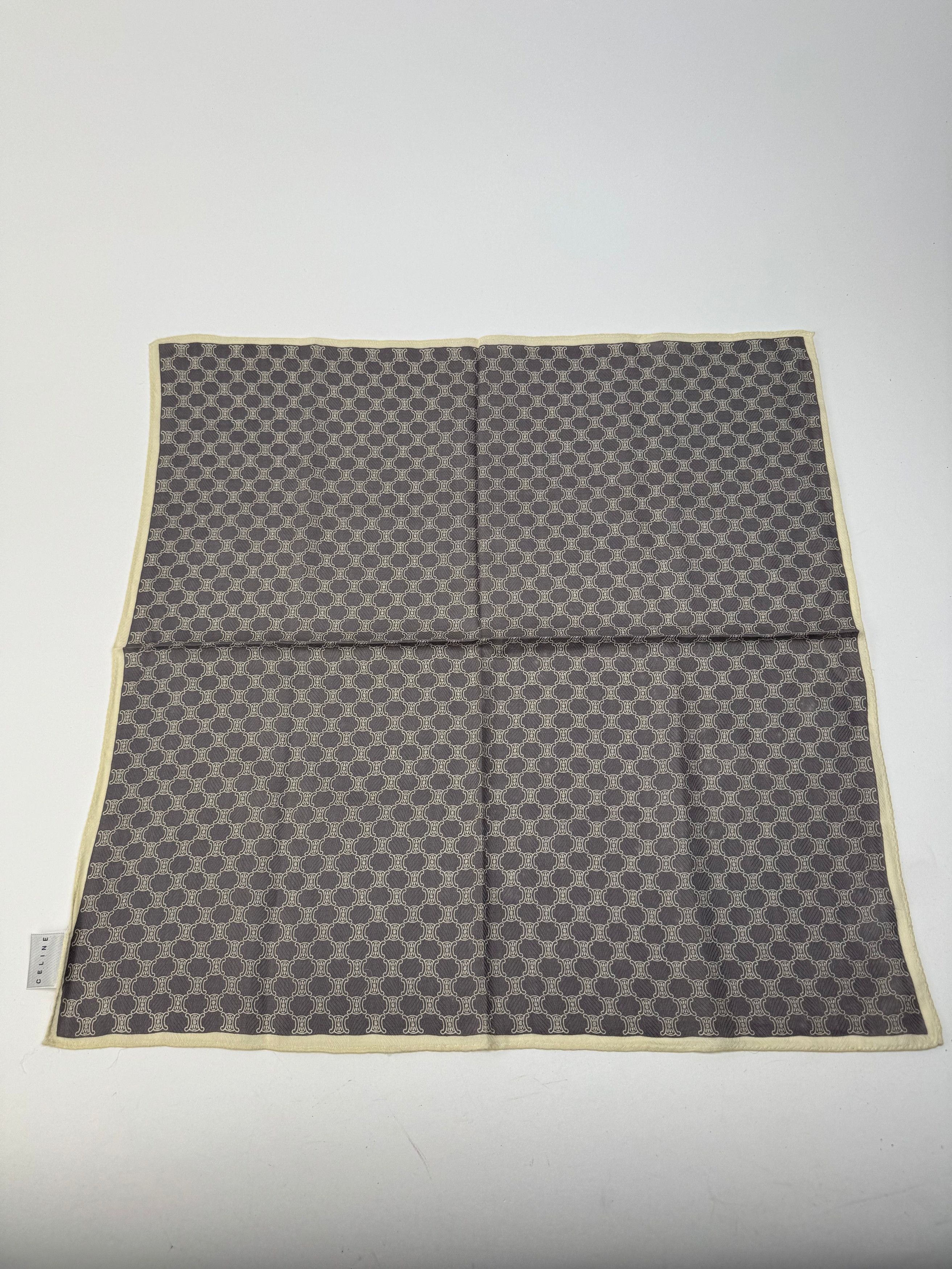 Celine Vintage Triomphe Scarf black white Size ONE SIZE - 4 Thumbnail