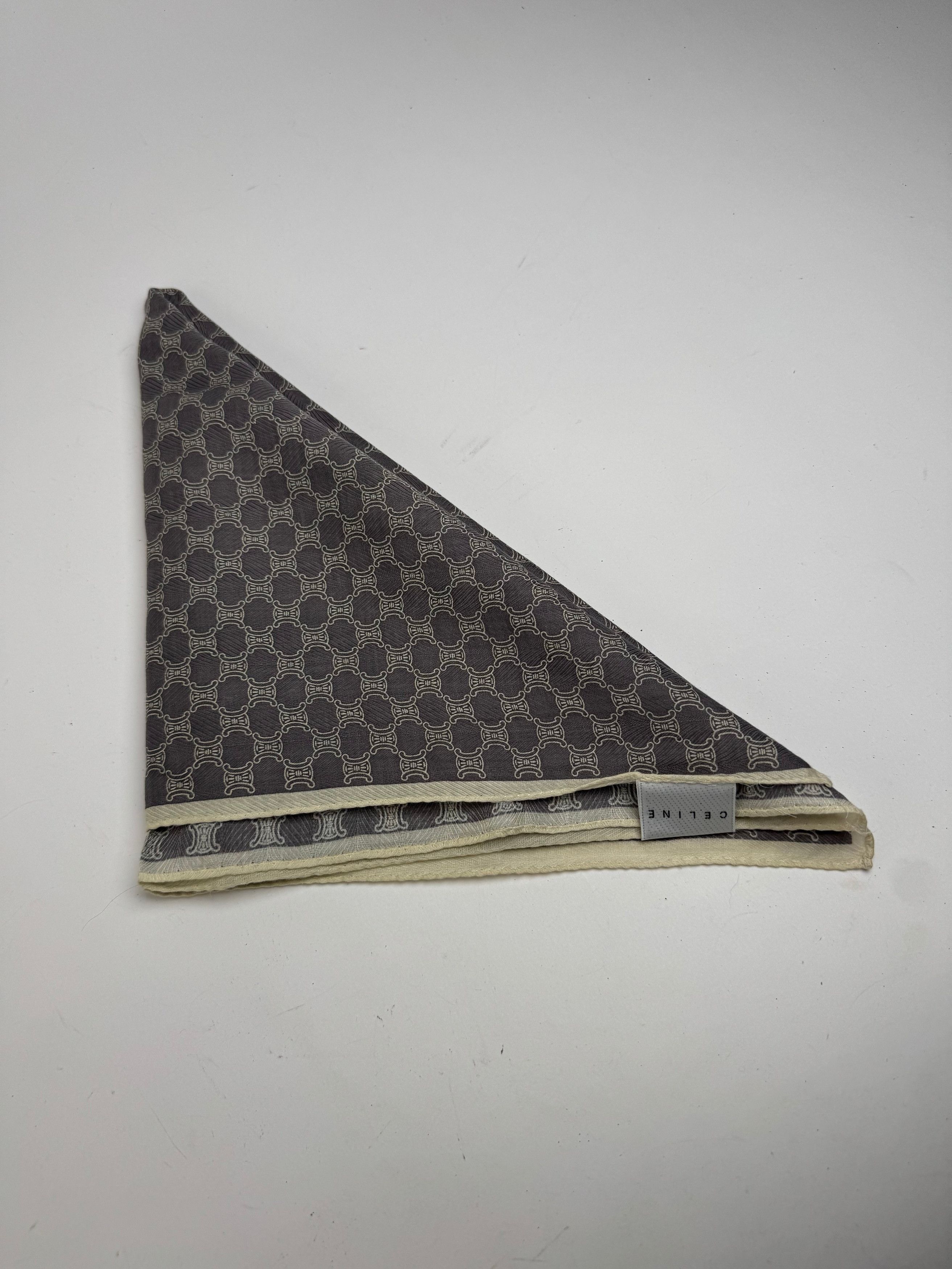 Celine Vintage Triomphe Scarf black white Size ONE SIZE - 10 Thumbnail