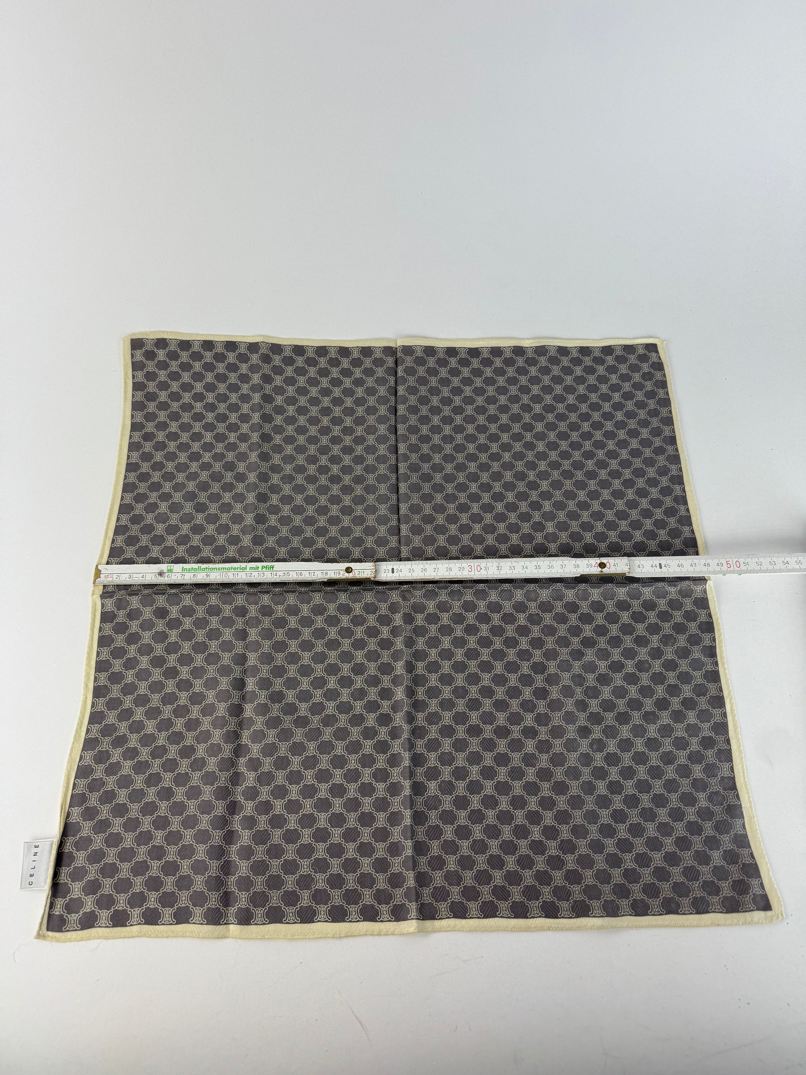Celine Vintage Triomphe Scarf black white Size ONE SIZE - 9 Thumbnail