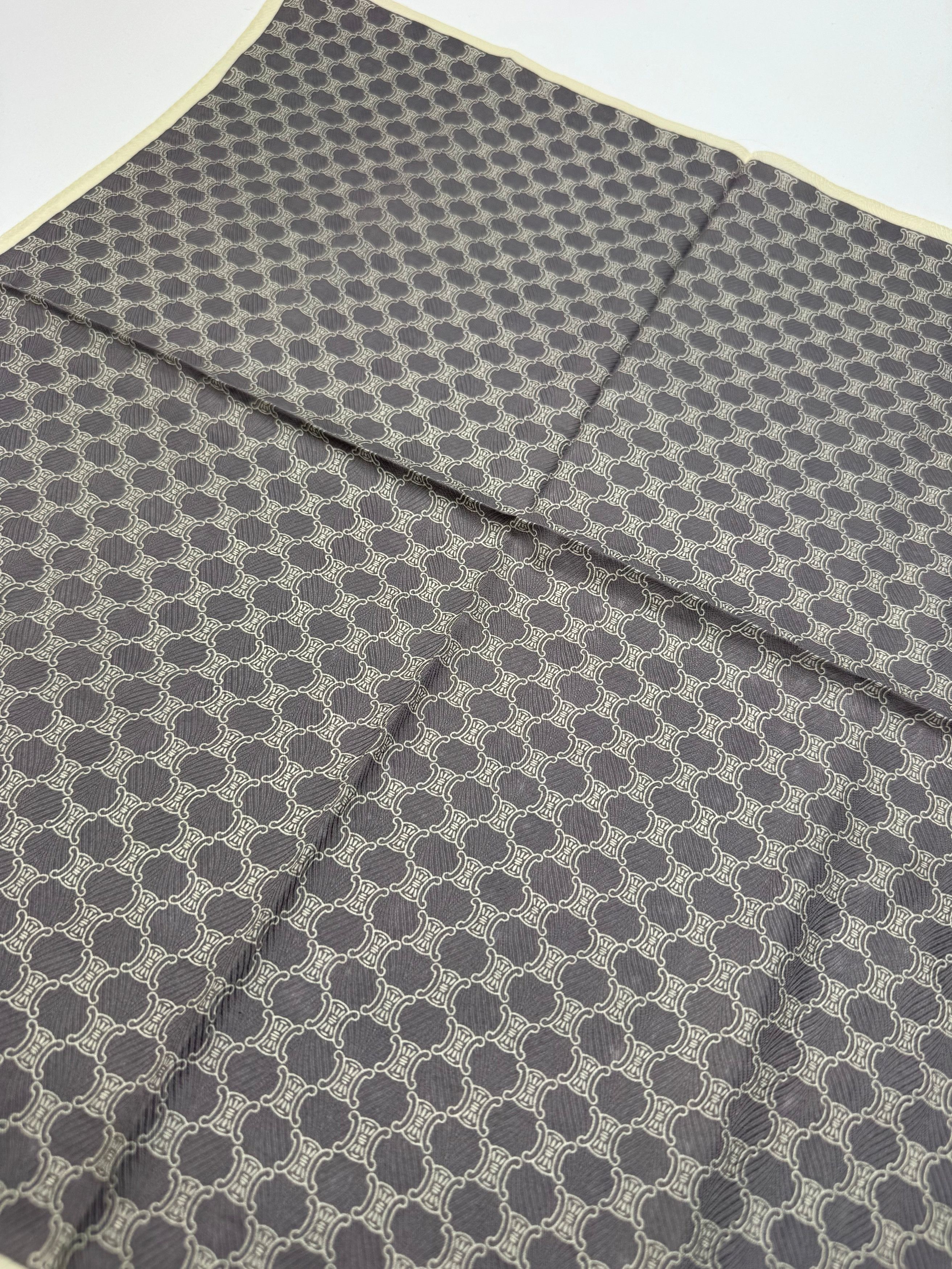 Celine Vintage Triomphe Scarf black white Size ONE SIZE - 6 Thumbnail