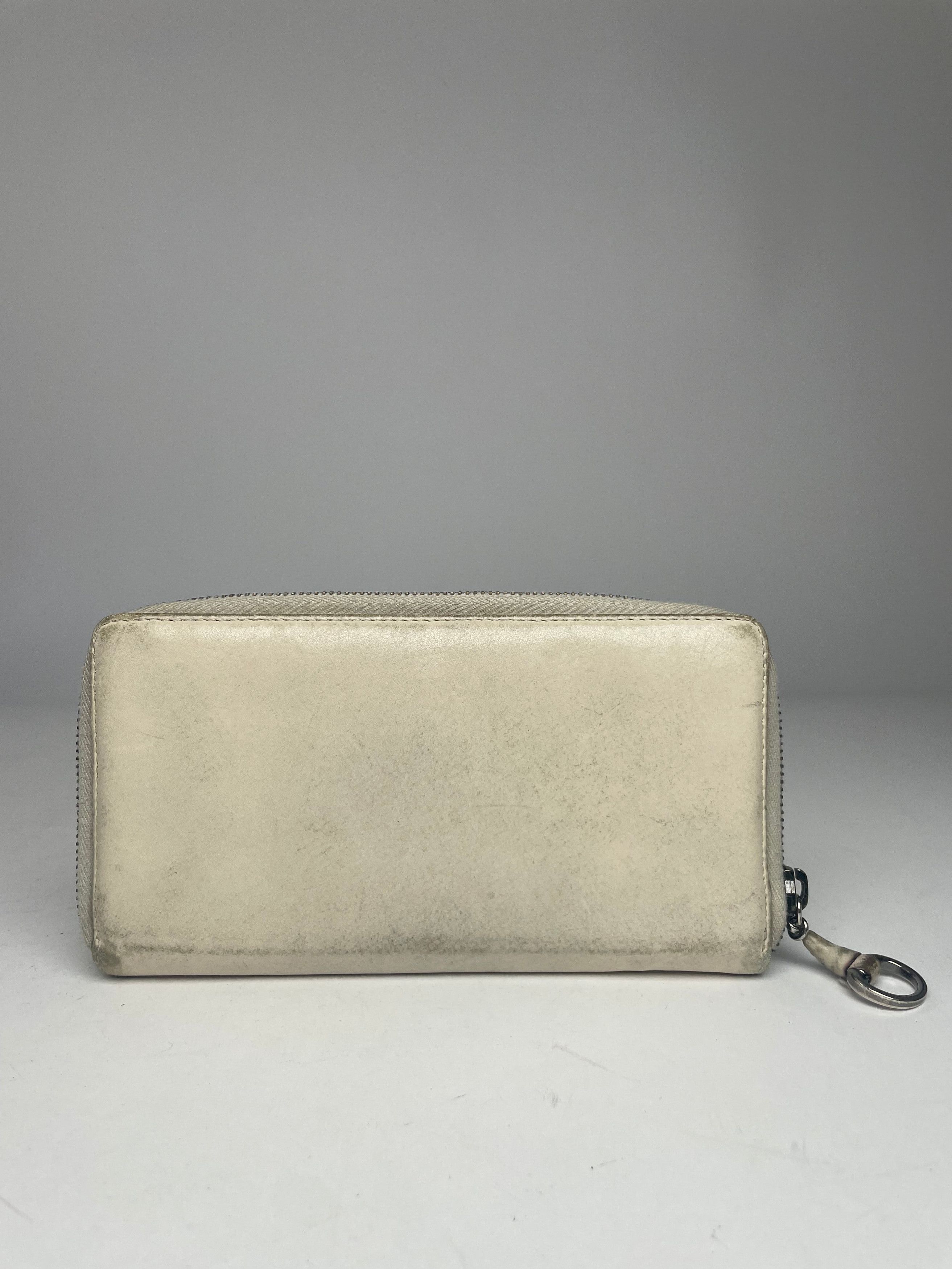 Gucci Vintage Leather Wallet White Size ONE SIZE - 3 Thumbnail