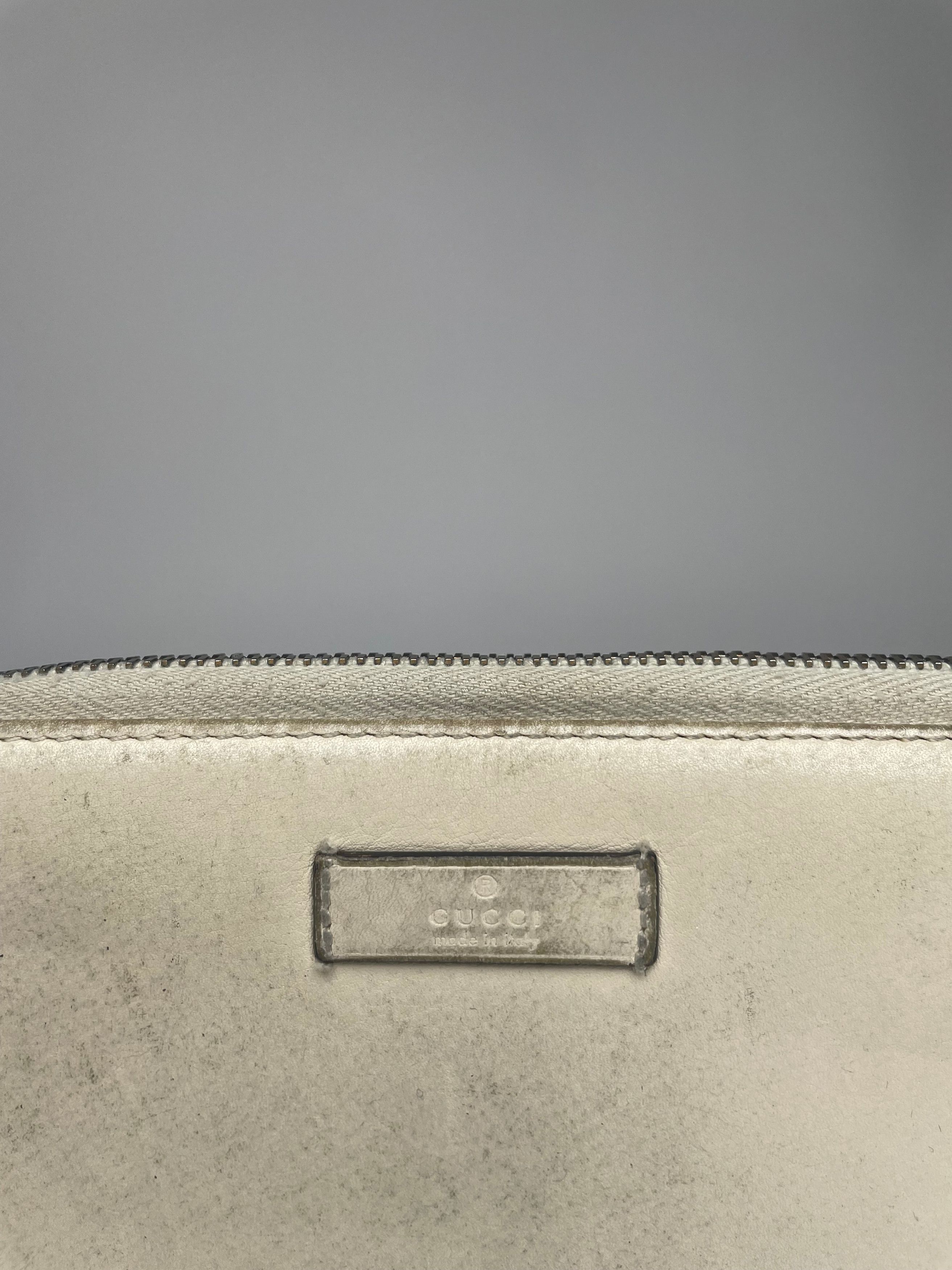 Gucci Vintage Leather Wallet White Size ONE SIZE - 2 Thumbnail