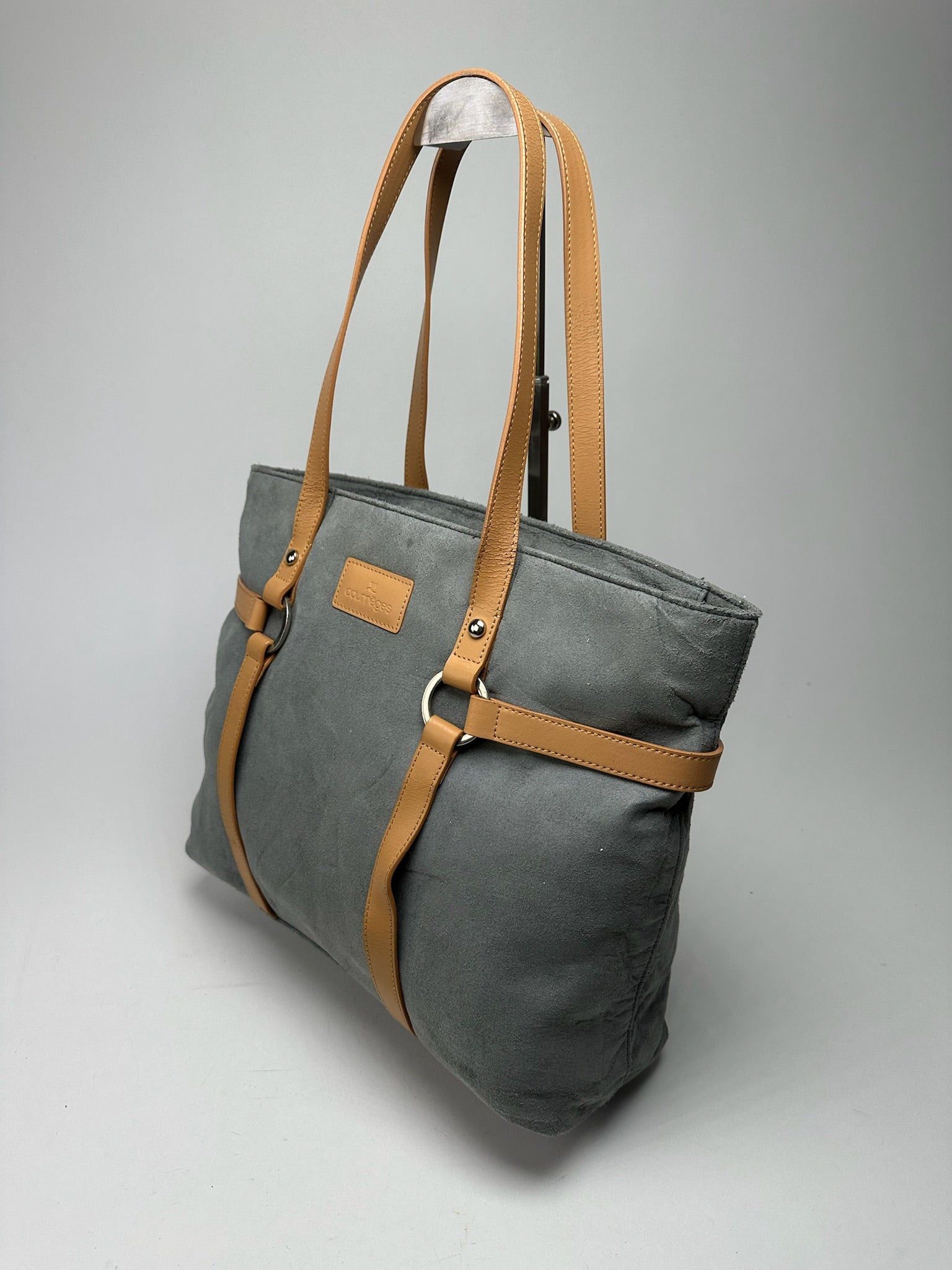 Courreges Vintage Suede Shopper gray Size ONE SIZE - 12 Thumbnail