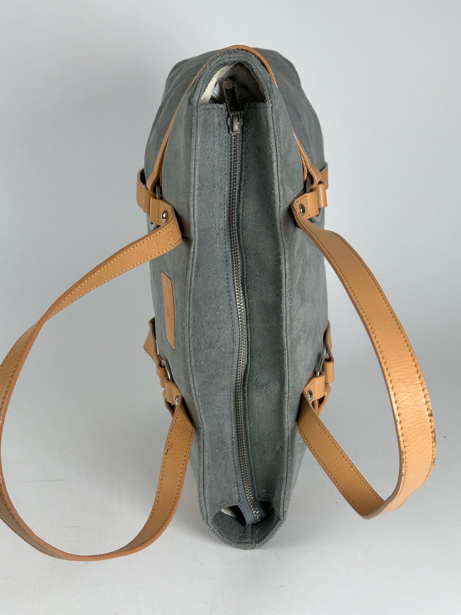 Courreges Vintage Suede Shopper gray Size ONE SIZE - 7 Thumbnail