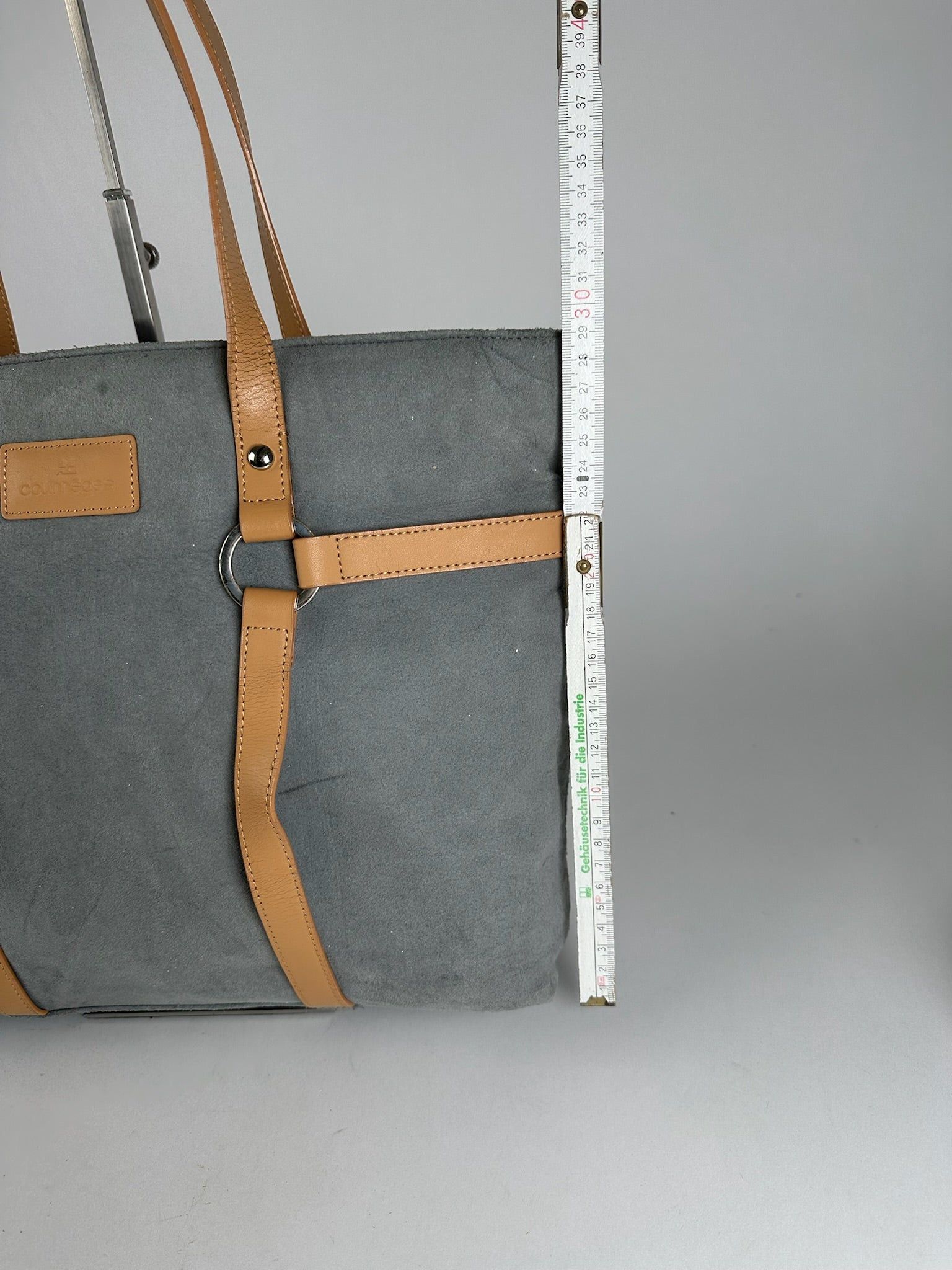 Courreges Vintage Suede Shopper gray Size ONE SIZE - 8 Thumbnail