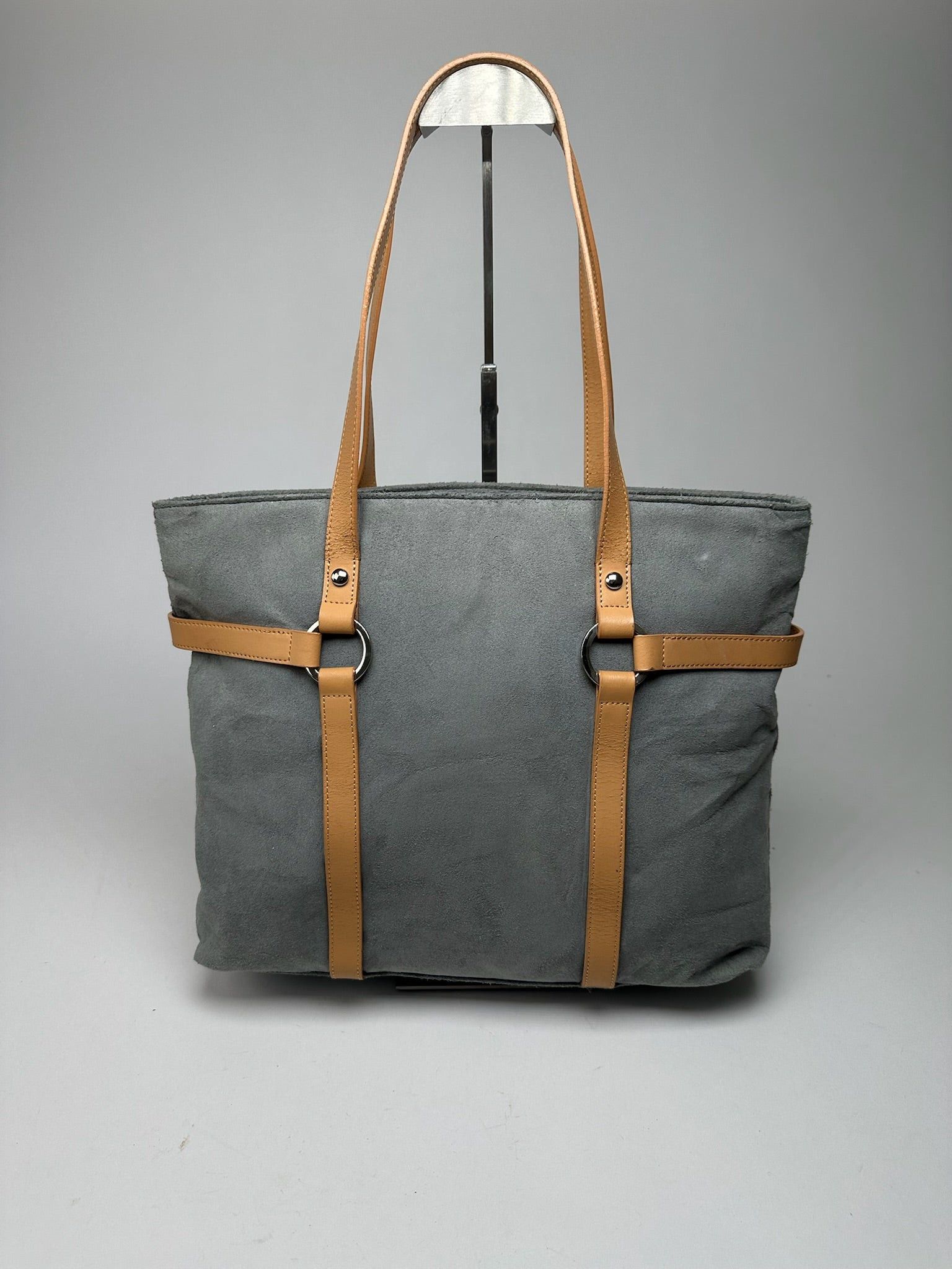 Courreges Vintage Suede Shopper gray Size ONE SIZE - 2 Thumbnail
