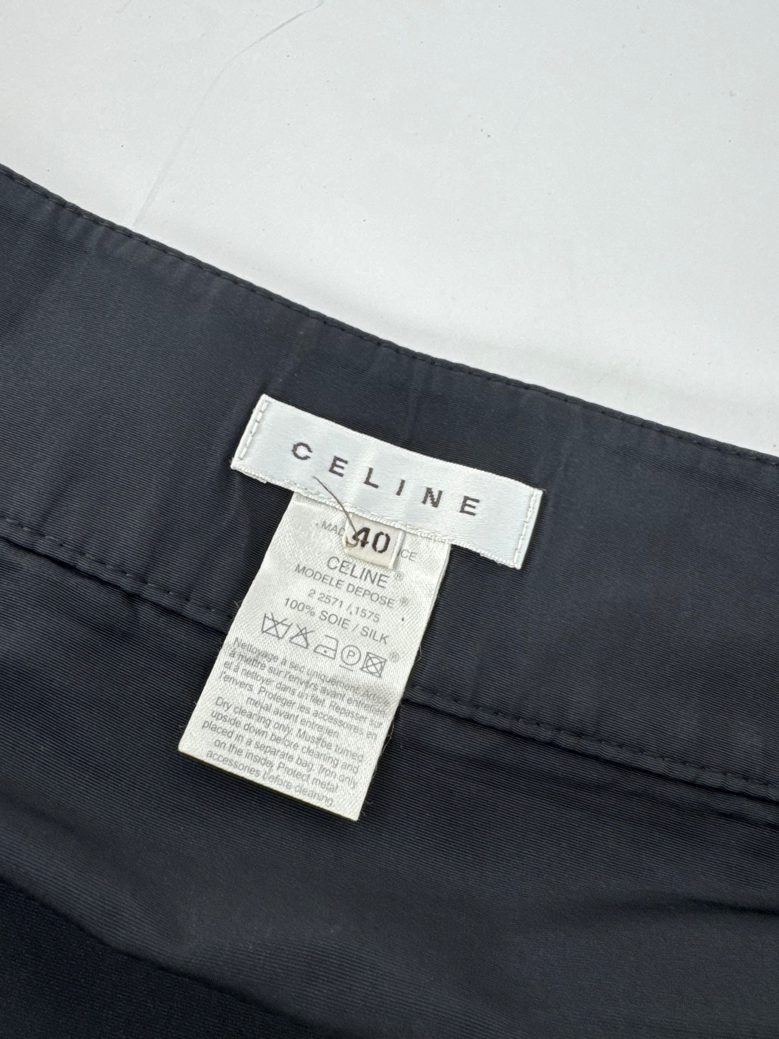 Celine Vintage Polyester skirt black 40 Size 34" / US 12 / IT 48 - 13 Thumbnail