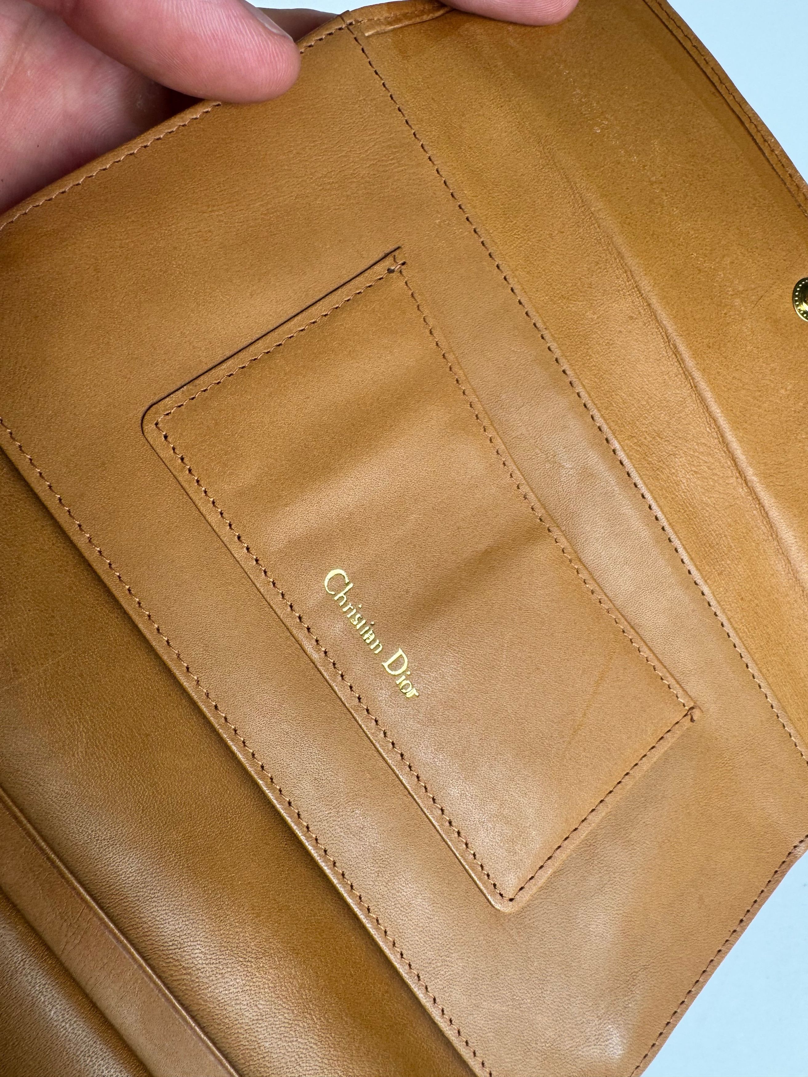 Dior Vintage Leather wallet black brown Size ONE SIZE - 5 Thumbnail