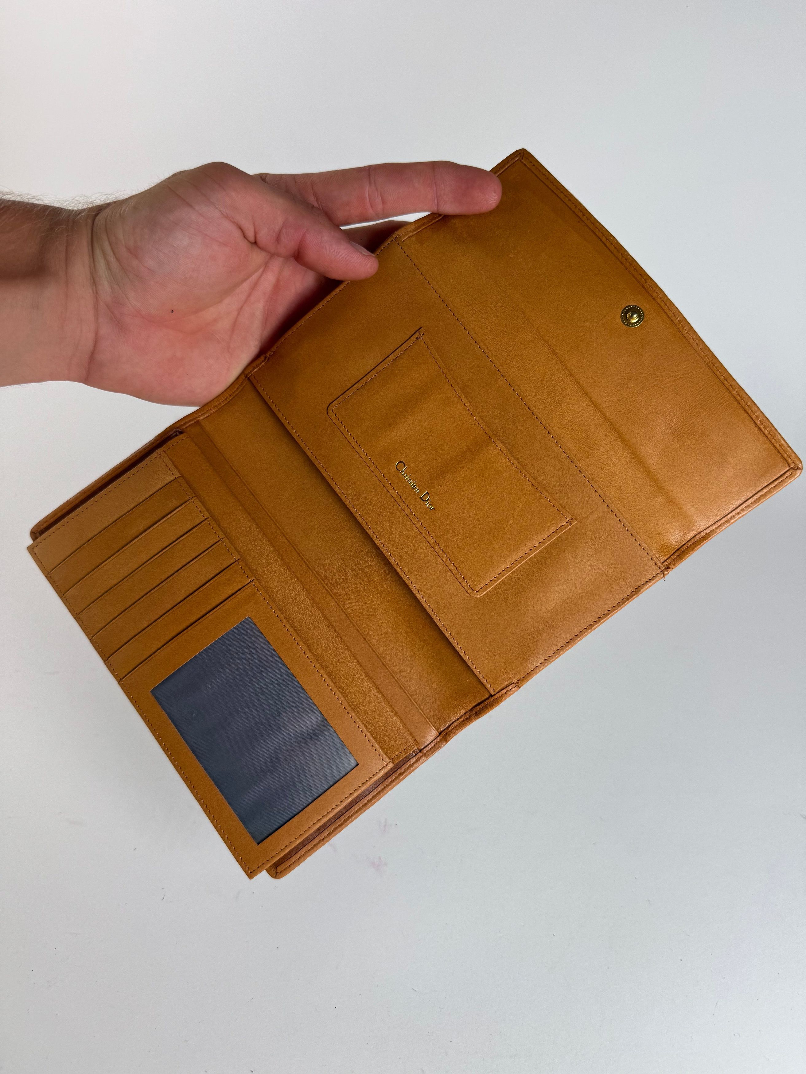 Dior Vintage Leather wallet black brown Size ONE SIZE - 4 Thumbnail