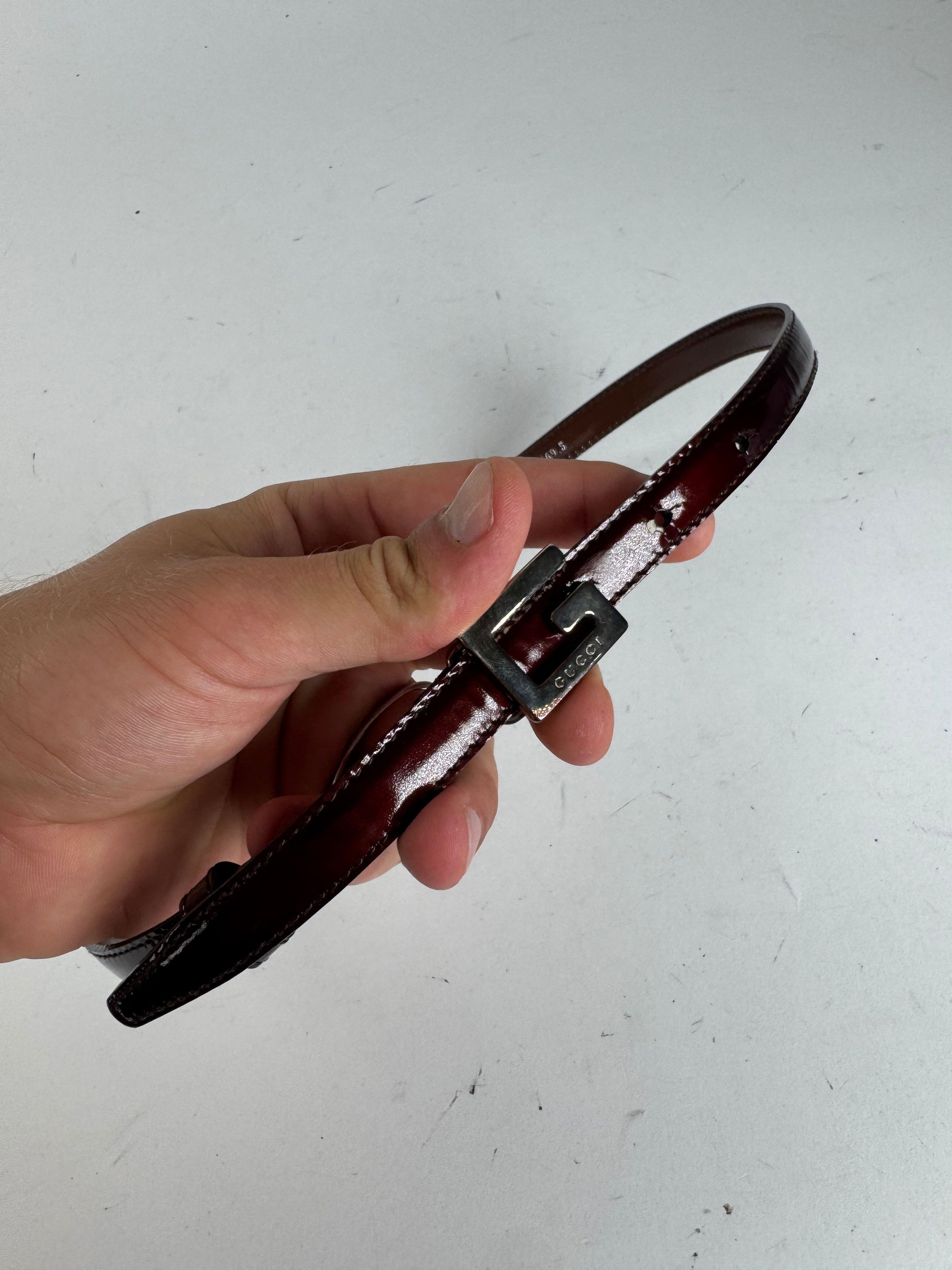 Gucci Vintage Patent Leather Belt purple Size ONE SIZE - 2 Thumbnail