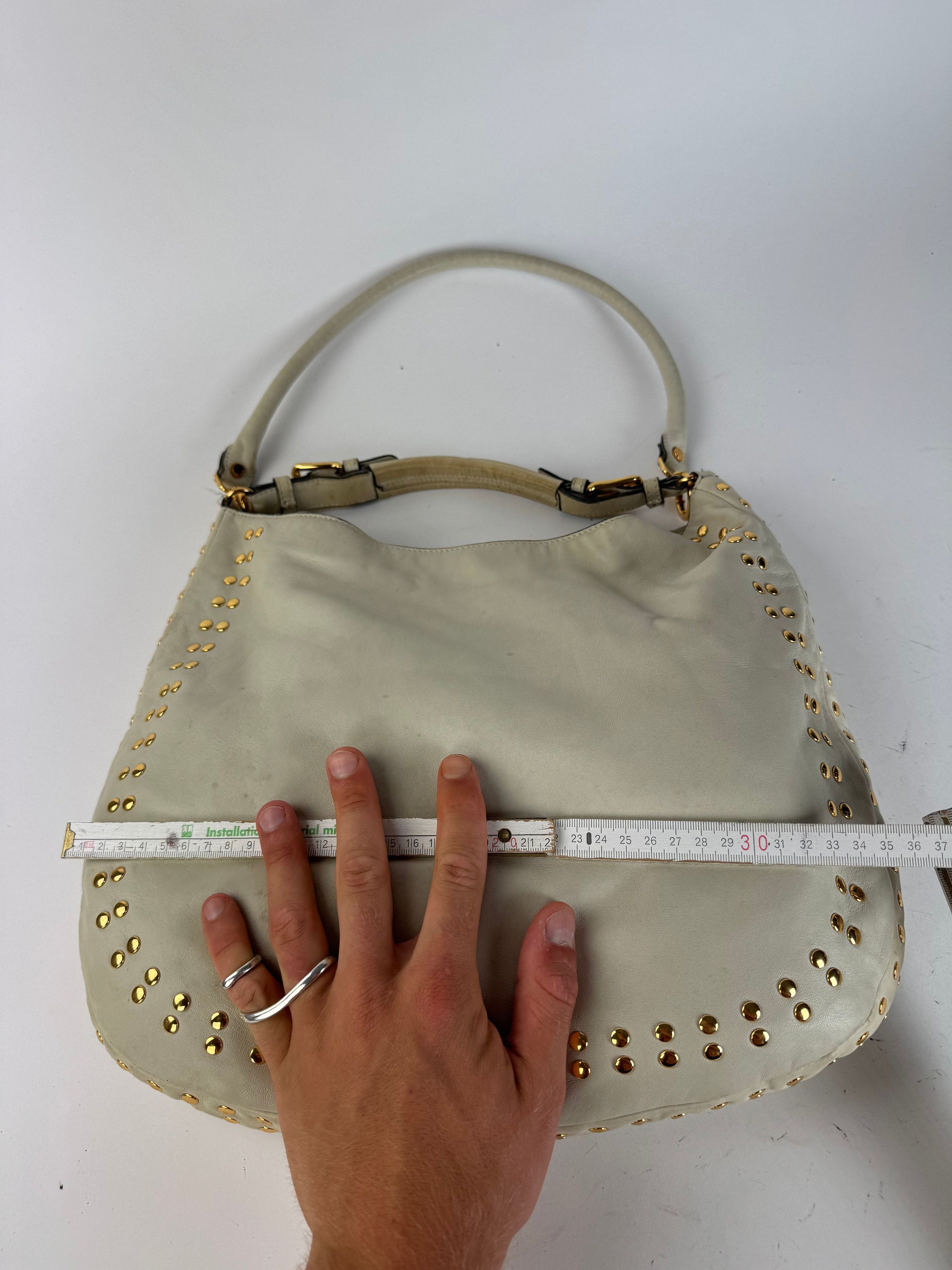 Marni Vintage Suede Studded 2Way Bag white Size ONE SIZE - 11 Thumbnail
