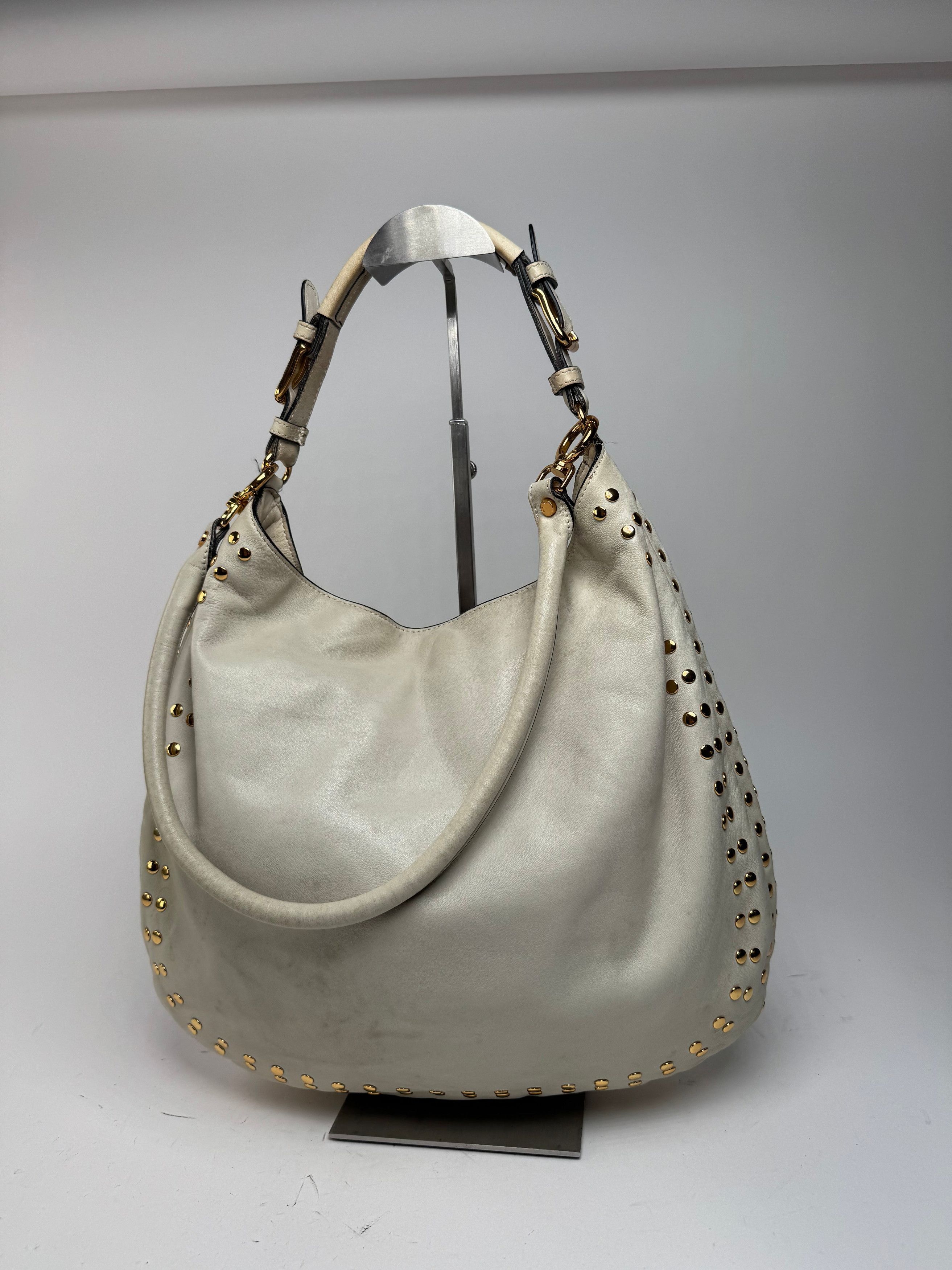 Marni Vintage Suede Studded 2Way Bag white Size ONE SIZE - 3 Thumbnail
