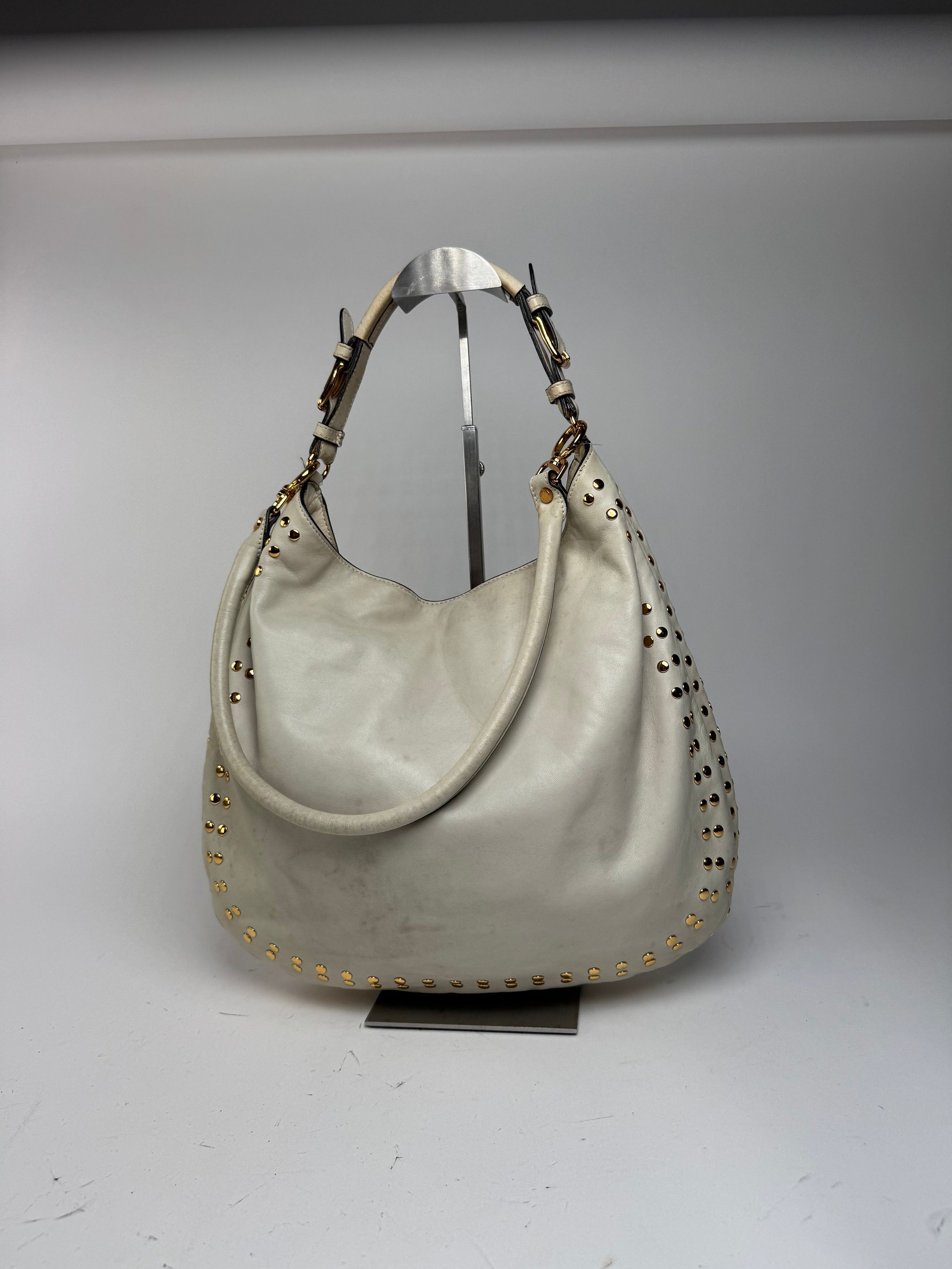 Marni Vintage Suede Studded 2Way Bag white Size ONE SIZE - 8 Thumbnail