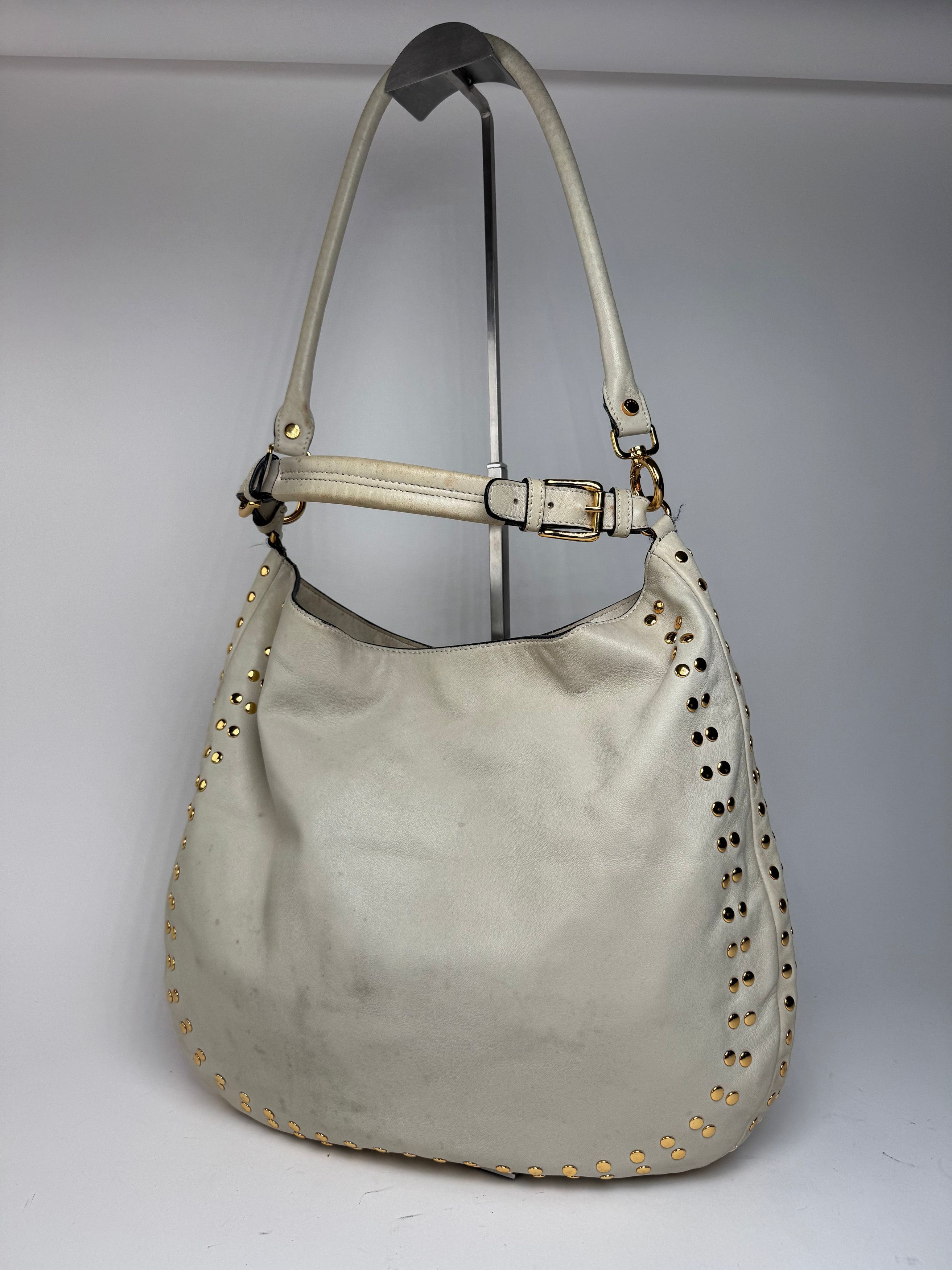 Marni Vintage Suede Studded 2Way Bag white Size ONE SIZE - 6 Thumbnail