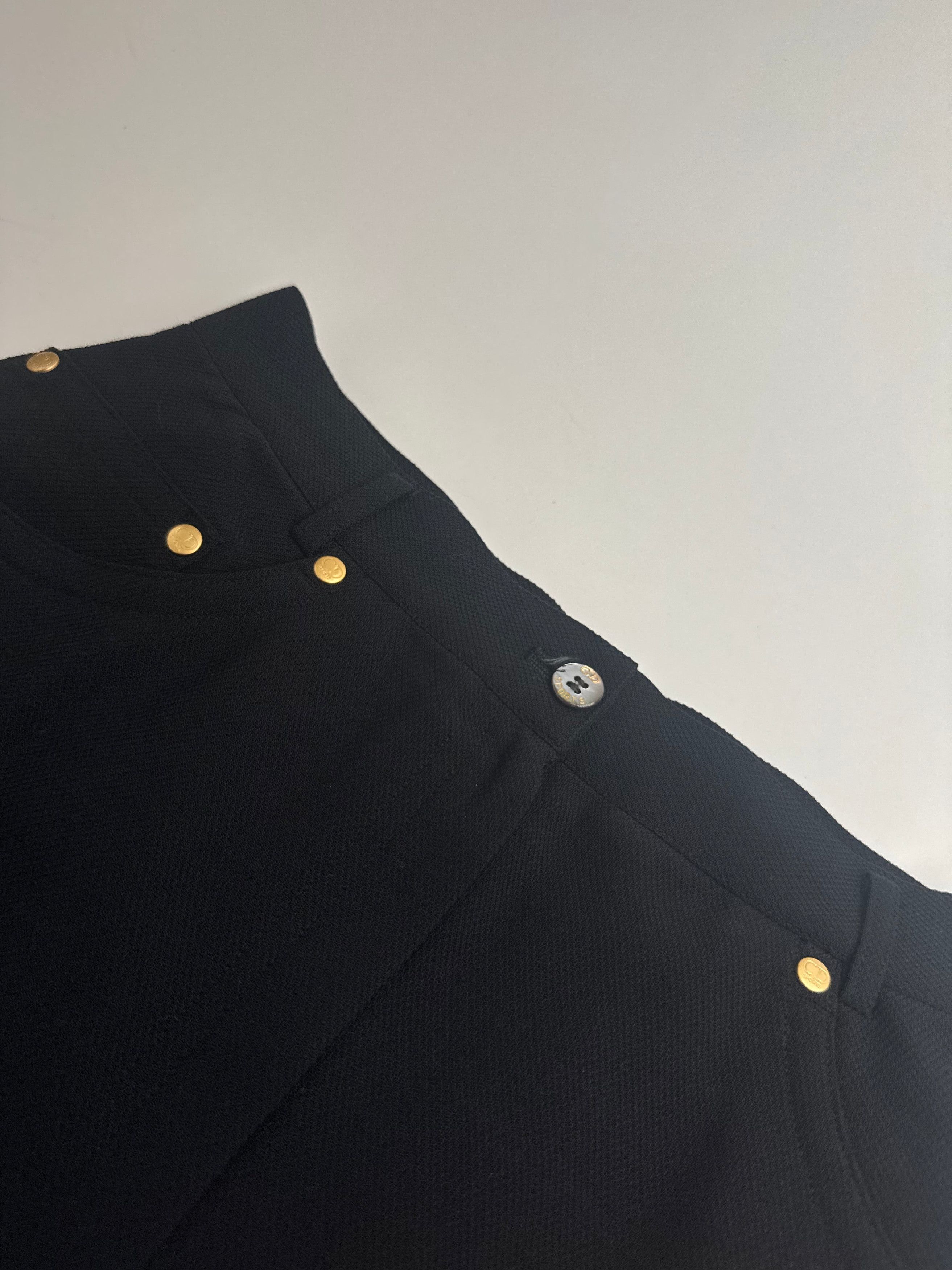 Dior Vintage Skirt Black M Size 27" / US 4 / IT 40 - 5 Thumbnail
