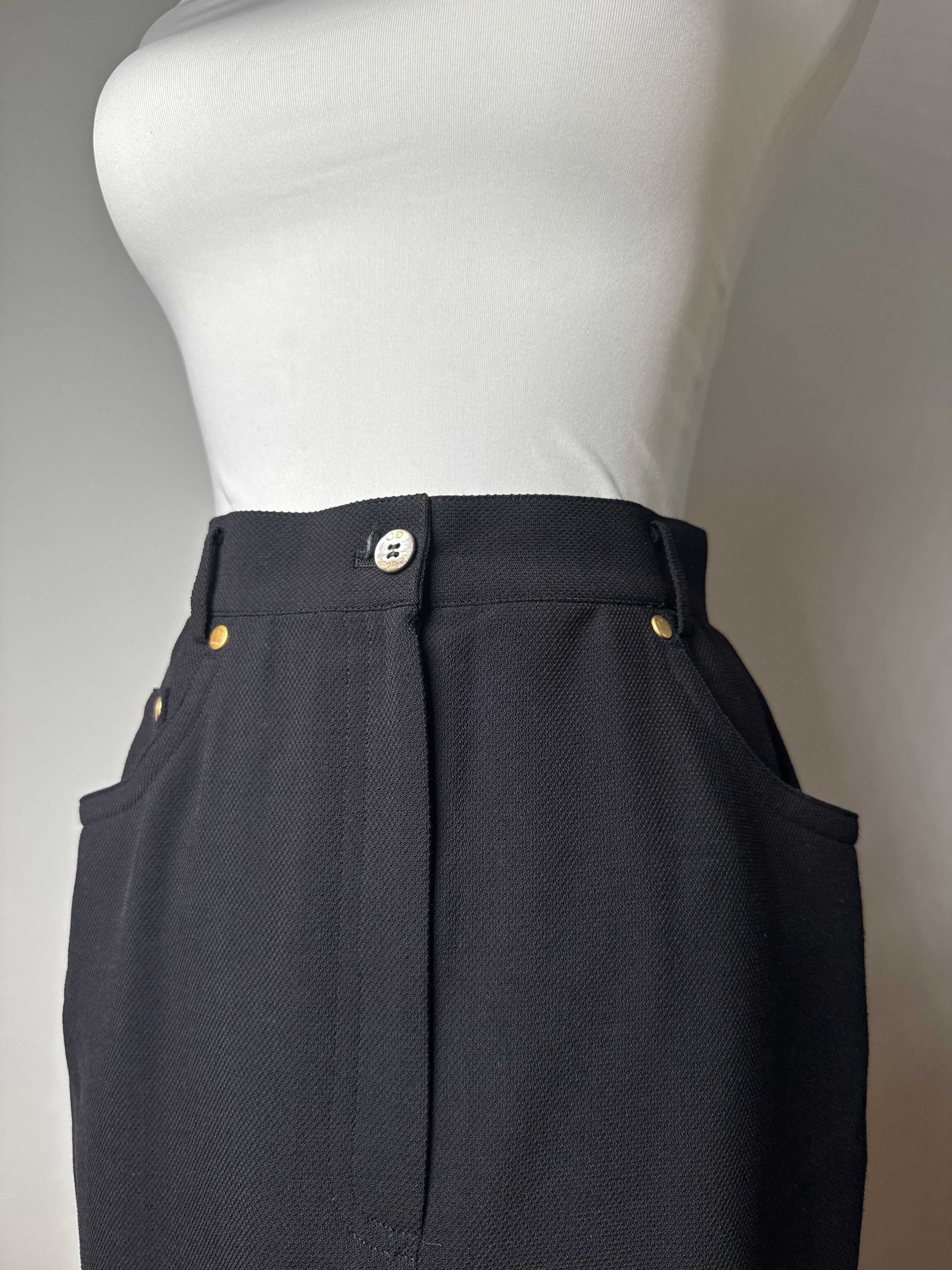 Dior Vintage Skirt Black M Size 27" / US 4 / IT 40 - 8 Thumbnail