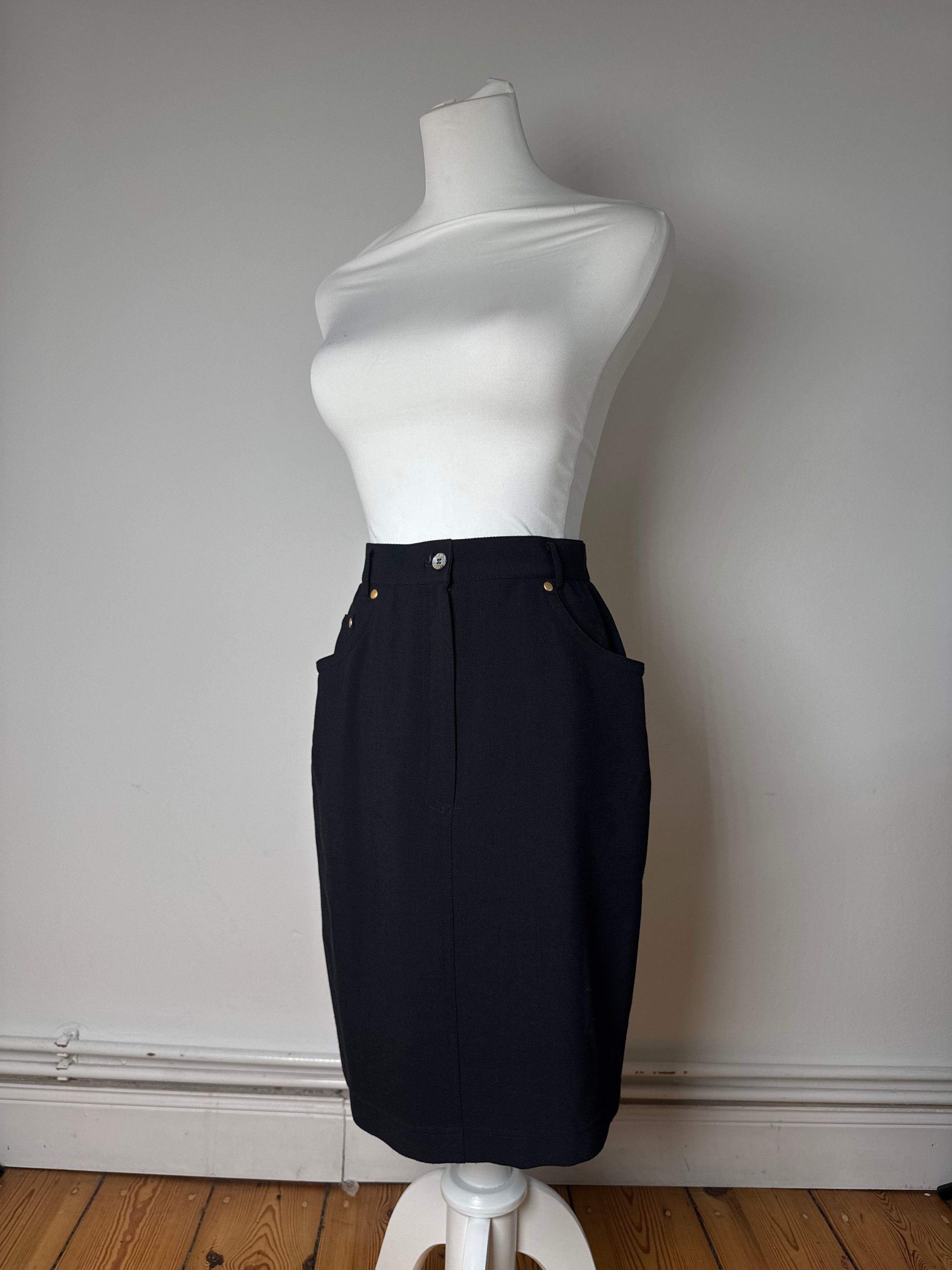 Dior Vintage Skirt Black M Size 27" / US 4 / IT 40 - 15 Thumbnail