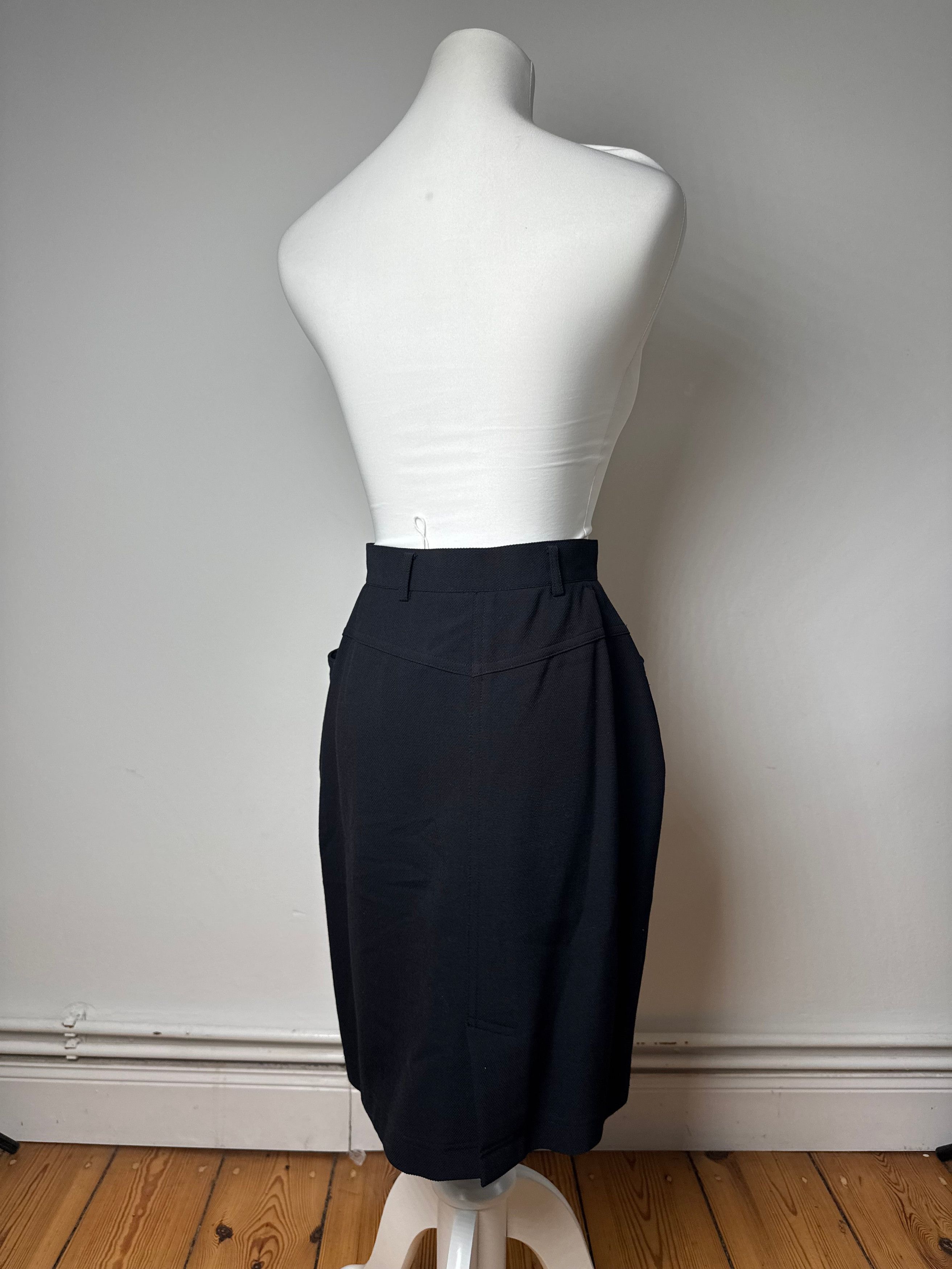 Dior Vintage Skirt Black M Size 27" / US 4 / IT 40 - 3 Thumbnail