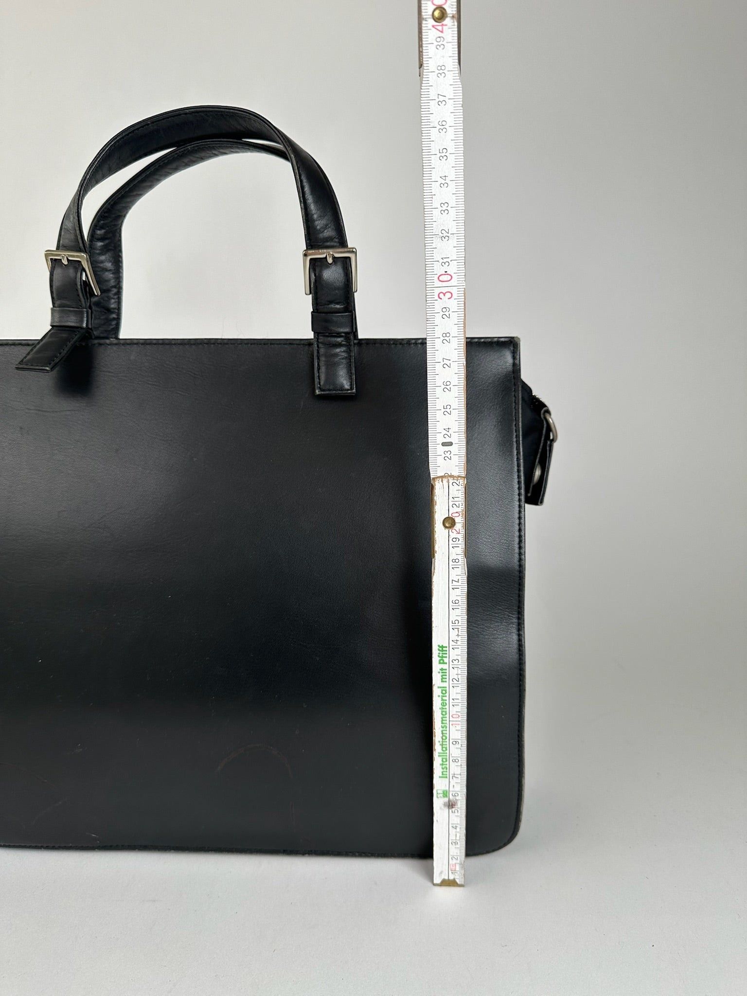 Yohji Yamamoto Vintage Leather Handbag black Size ONE SIZE - 14 Thumbnail