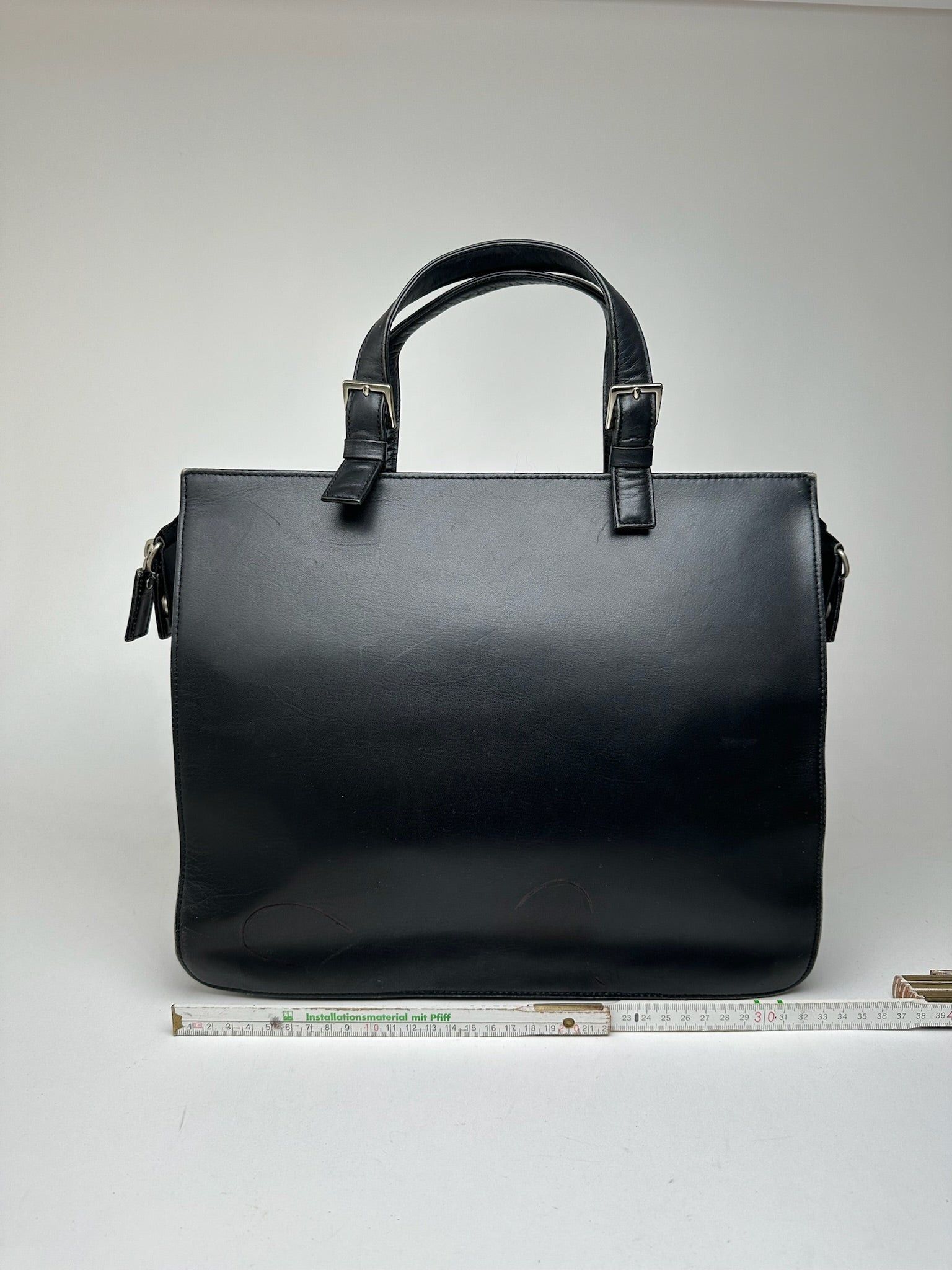 Yohji Yamamoto Vintage Leather Handbag black Size ONE SIZE - 2 Thumbnail