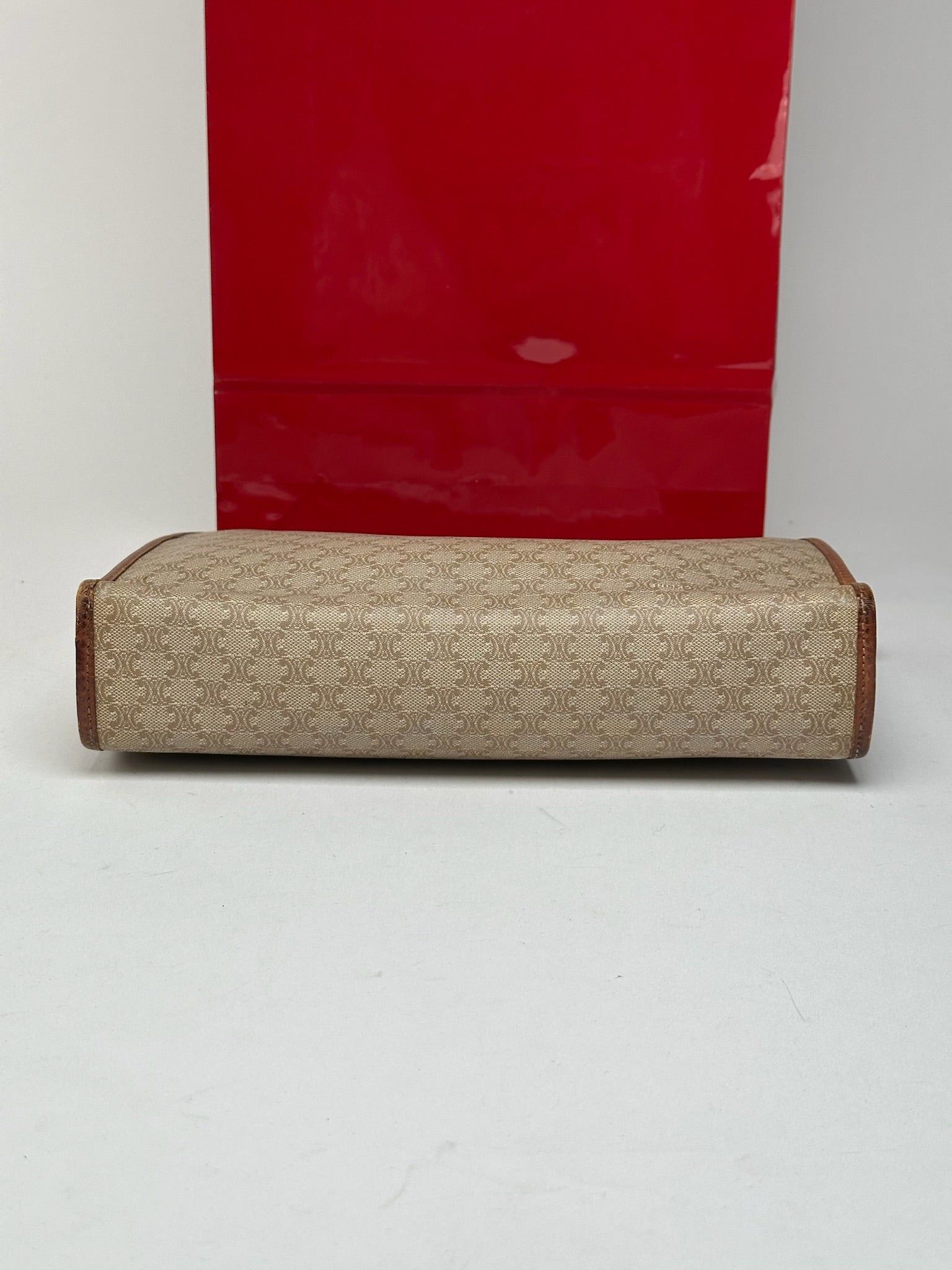 Celine Vintage Paris leather clutch beige Size ONE SIZE - 9 Thumbnail