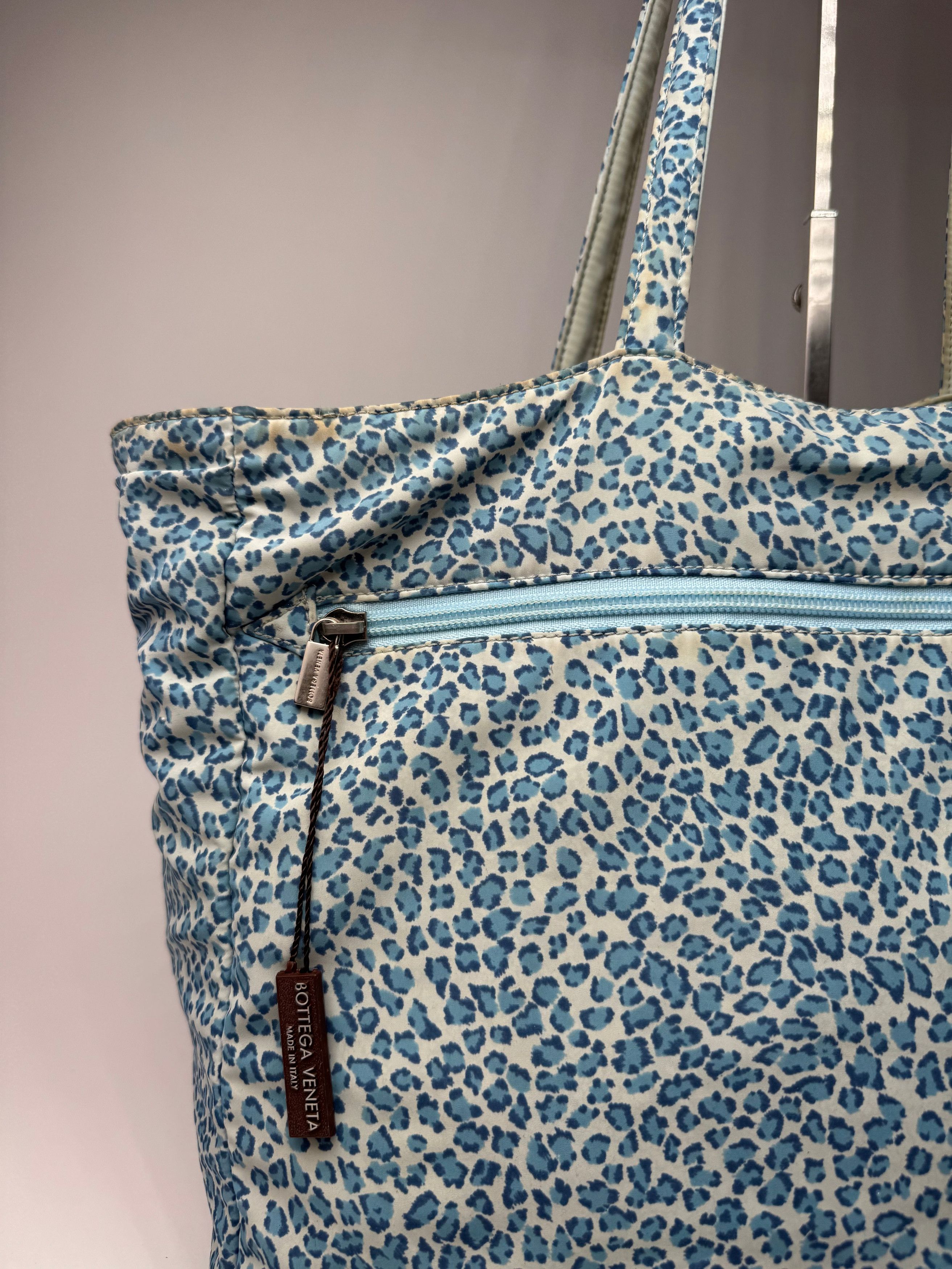 Bottega Veneta Vintage Reversible Shopper Leopard Blue Size ONE SIZE - 7 Thumbnail