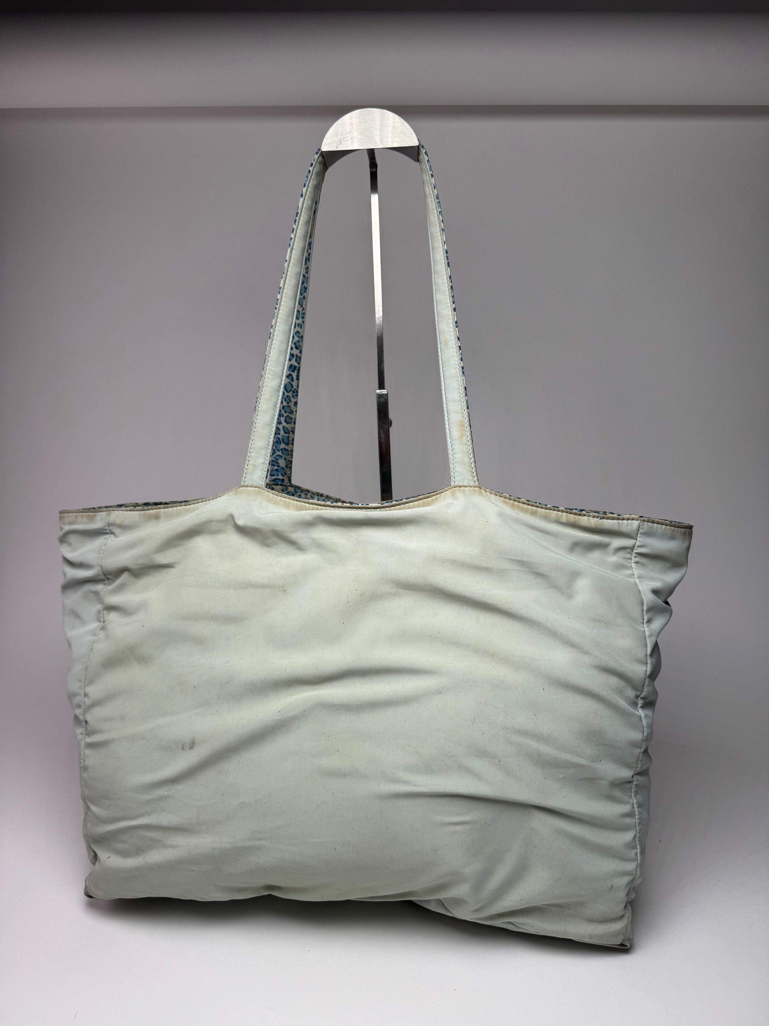 Bottega Veneta Vintage Reversible Shopper Leopard Blue Size ONE SIZE - 9 Thumbnail