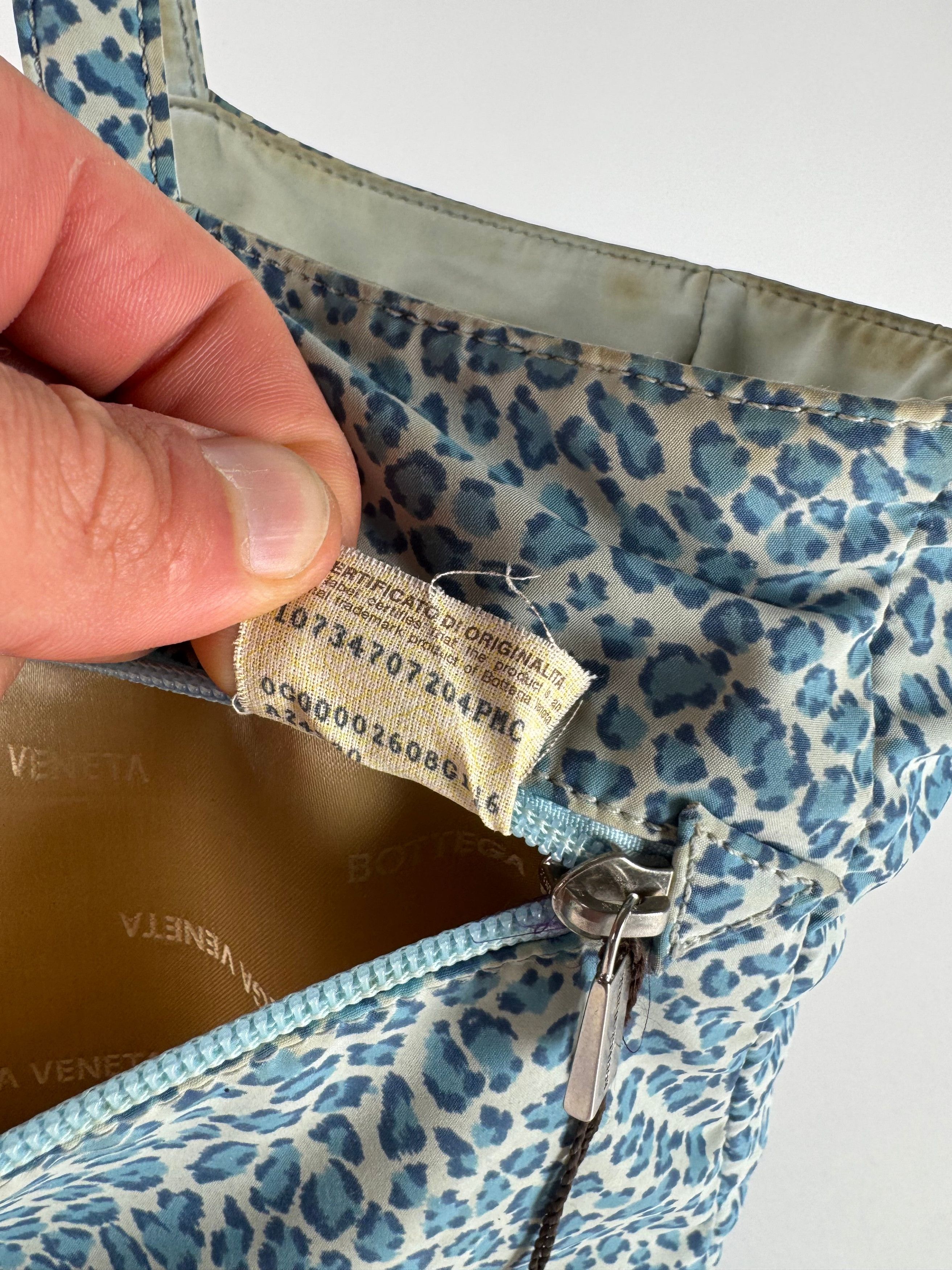Bottega Veneta Vintage Reversible Shopper Leopard Blue Size ONE SIZE - 6 Thumbnail